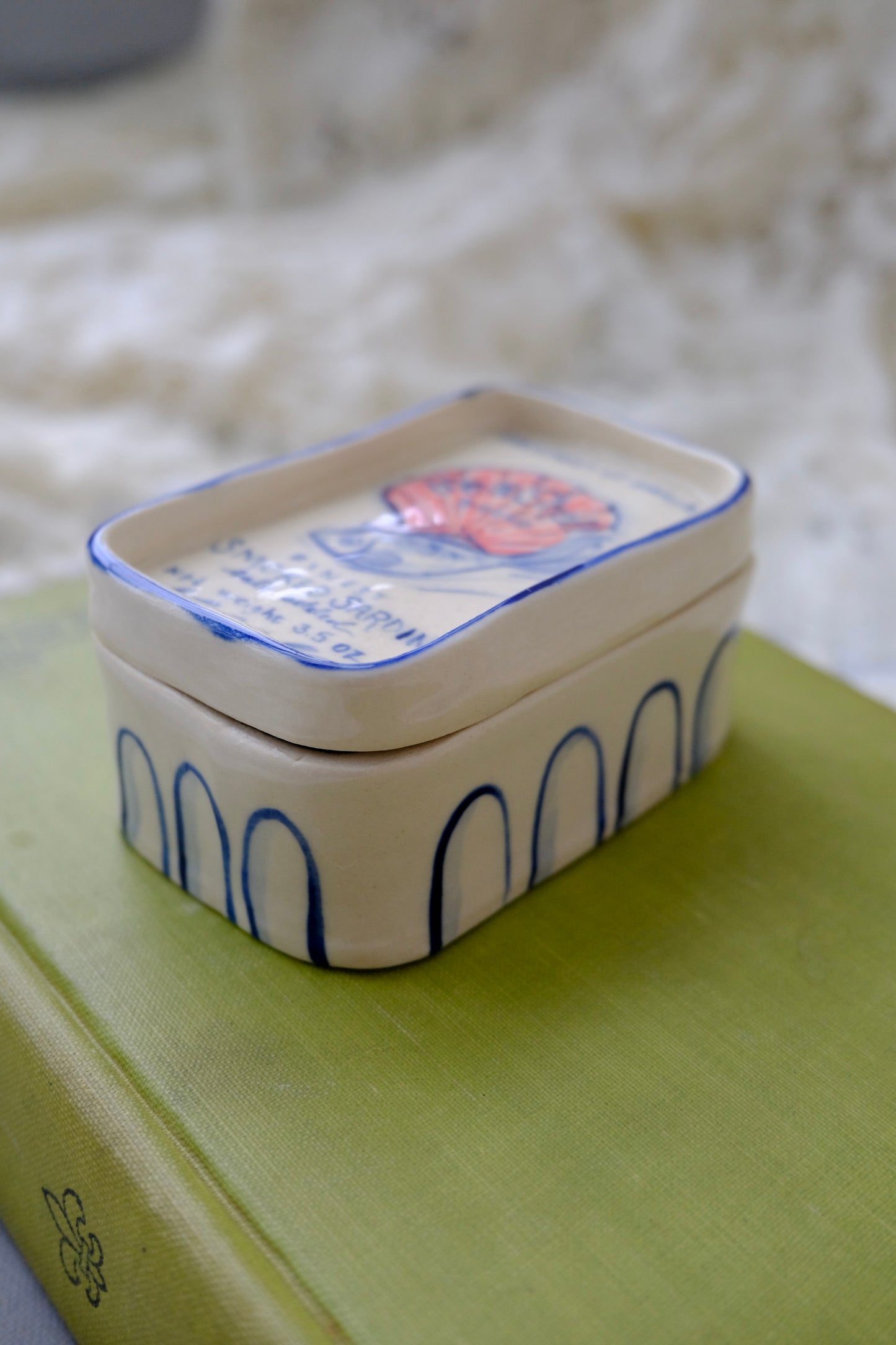 Seashell Sardines Trinket Box