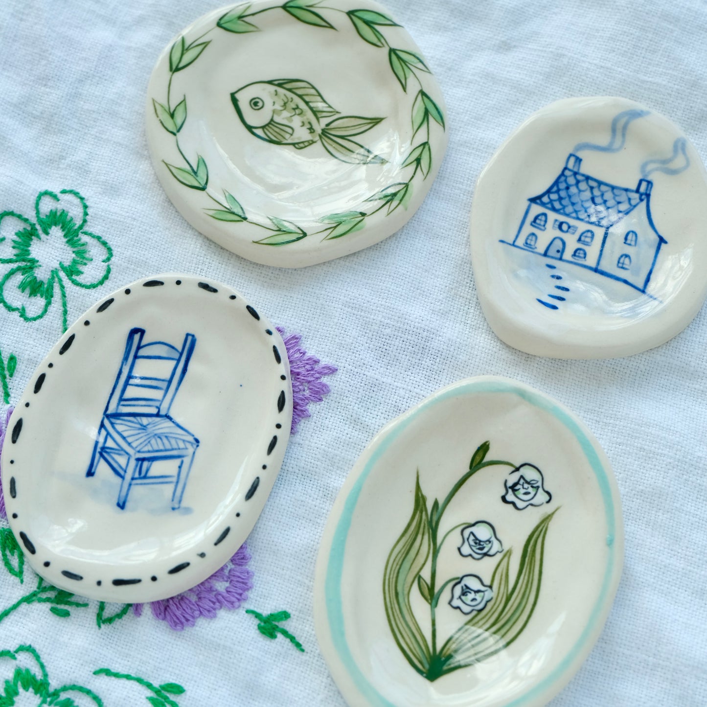 Cottage Trinket Plates
