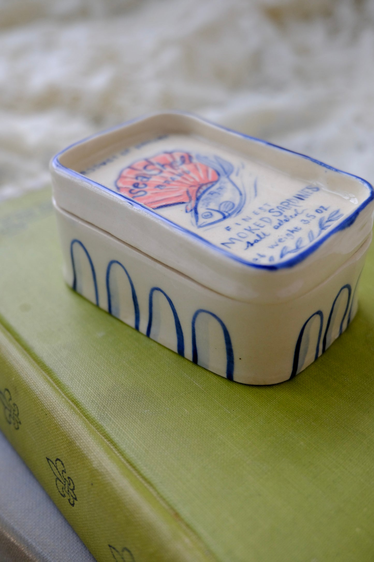 Seashell Sardines Trinket Box