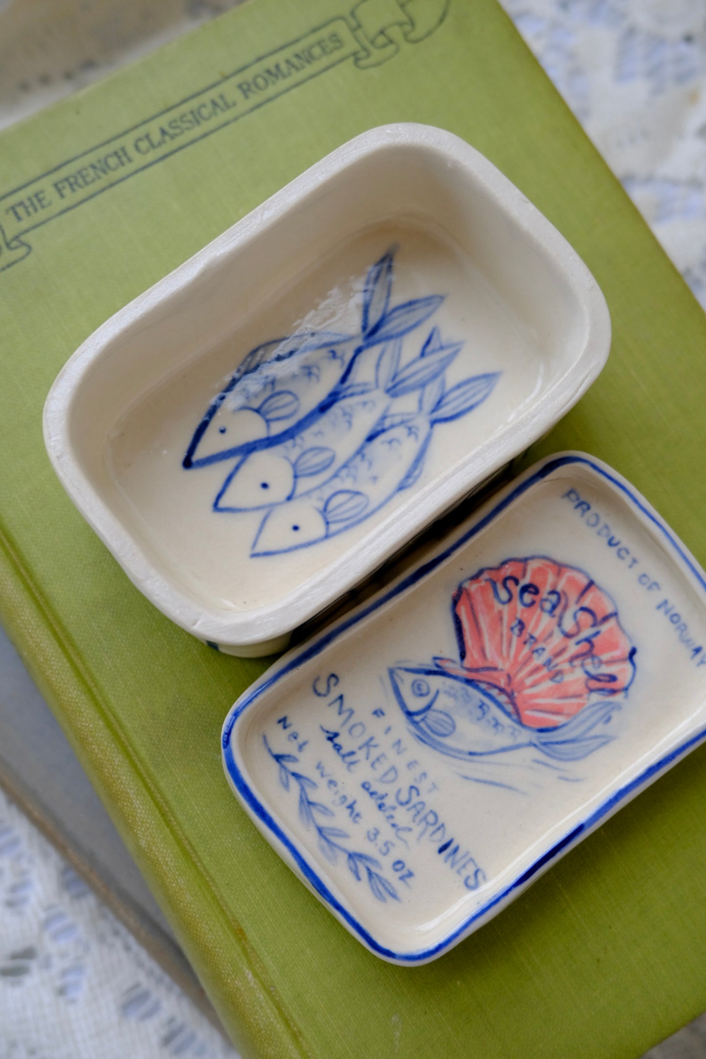 Seashell Sardines Trinket Box