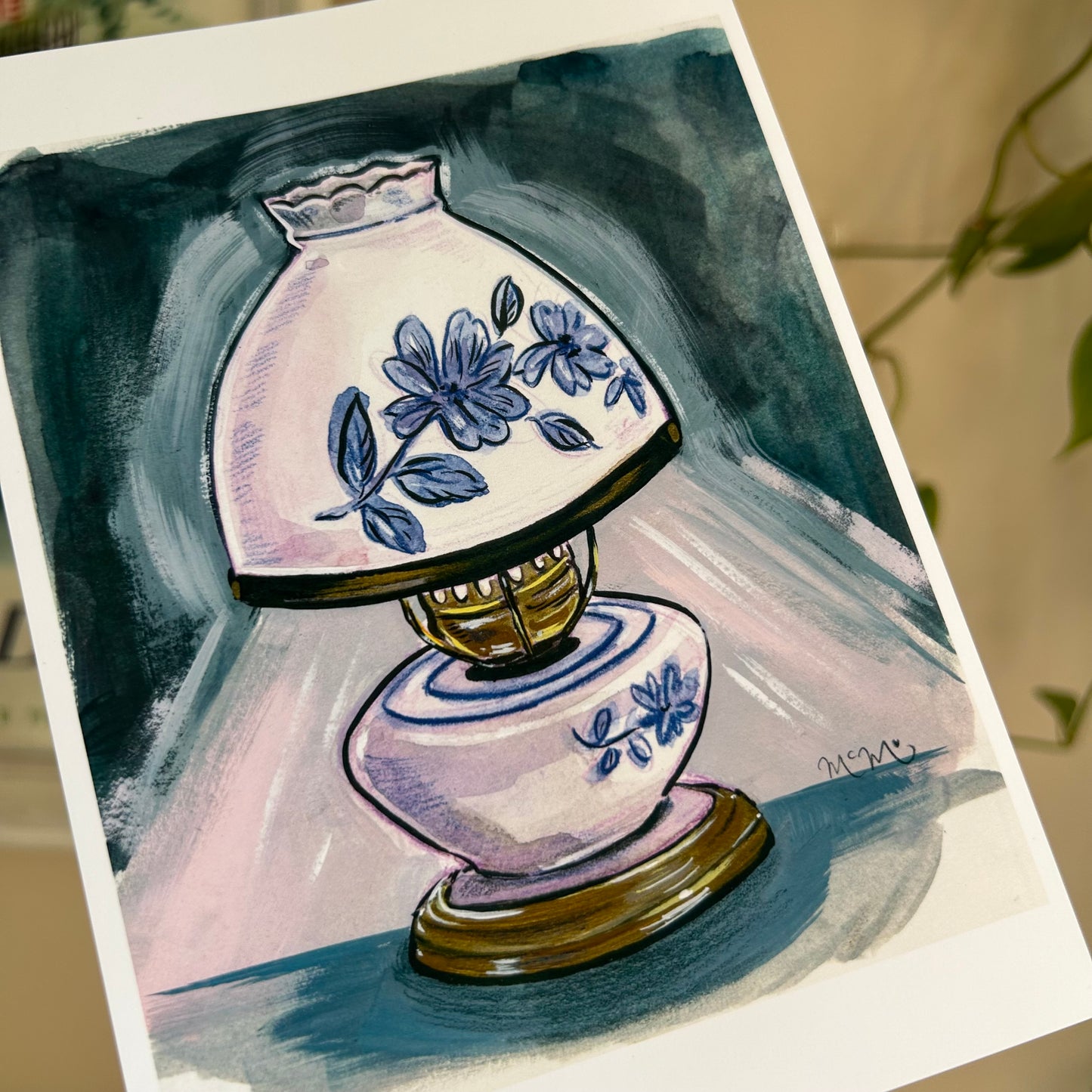 Suzzy’s Lamp Illustrated Matte Art Print
