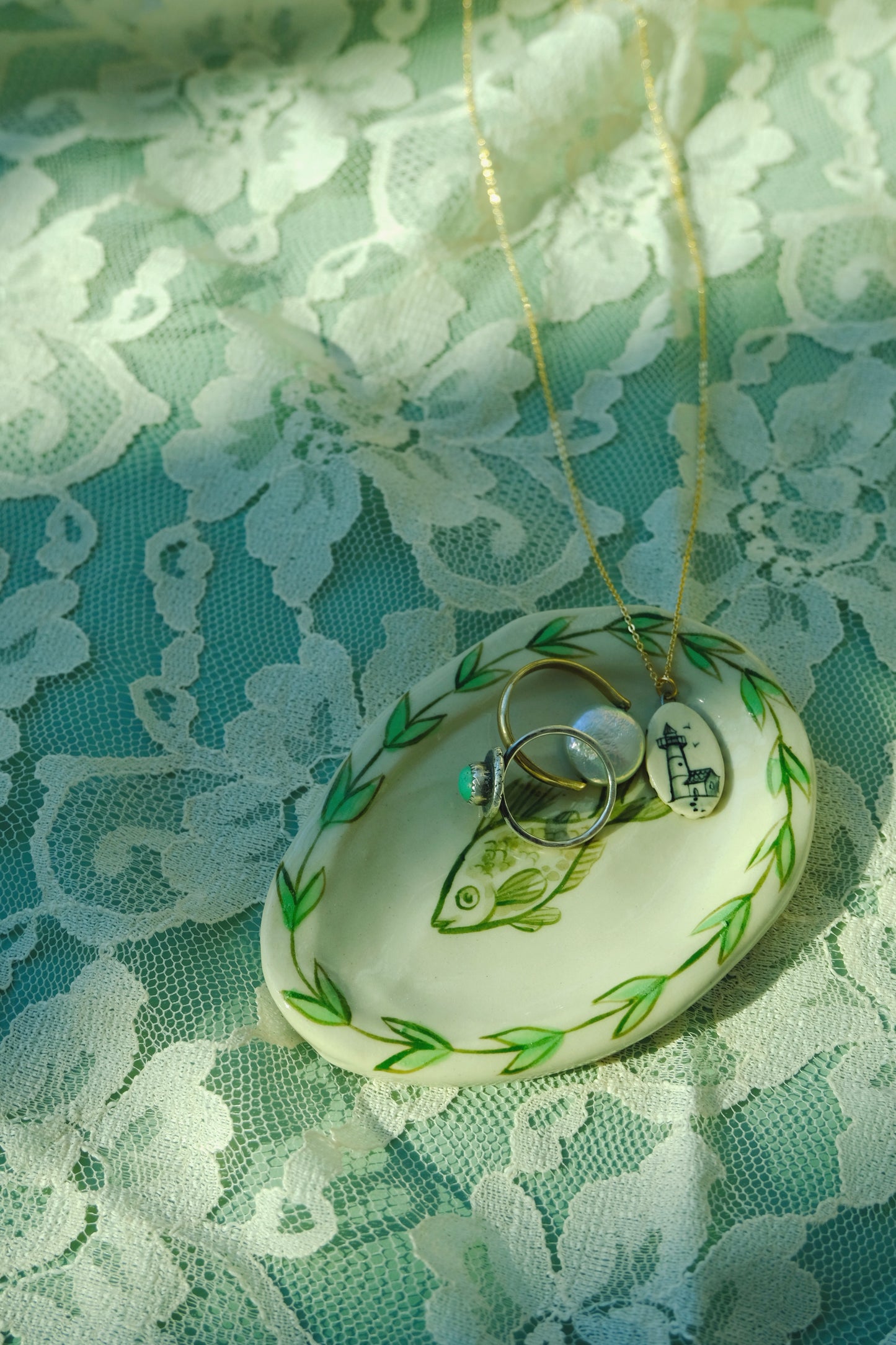 Le Poisson Vert Trinket Plate