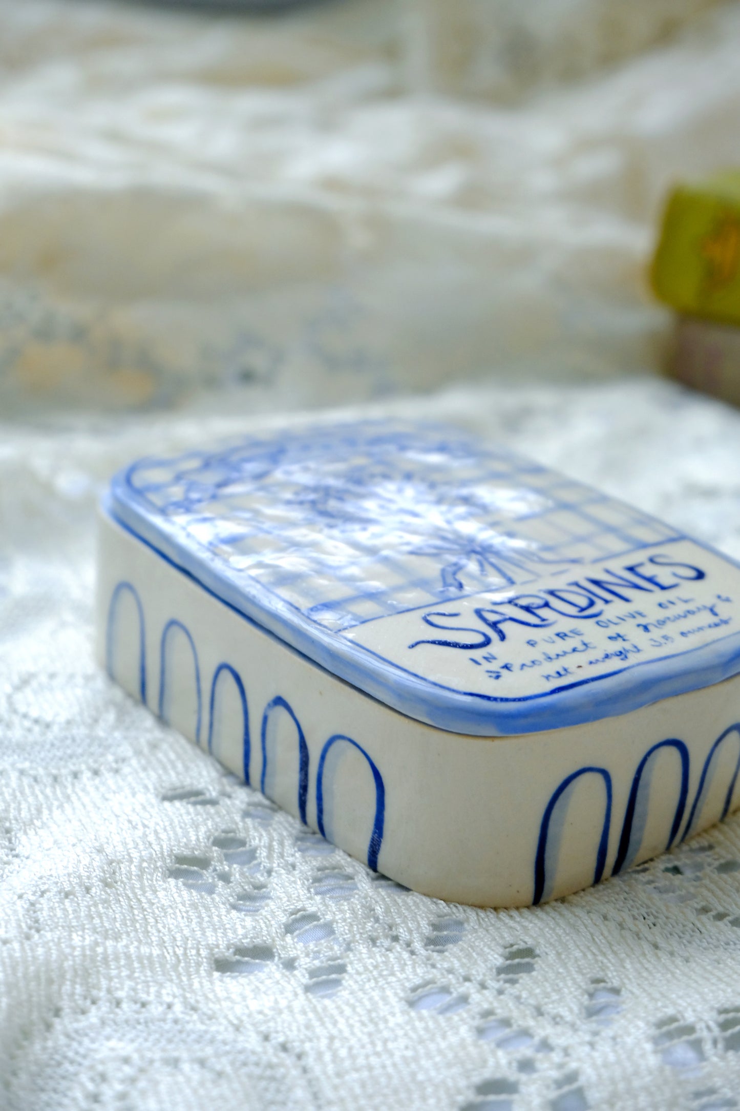 Forget Me Not Sardine Jewelry Box