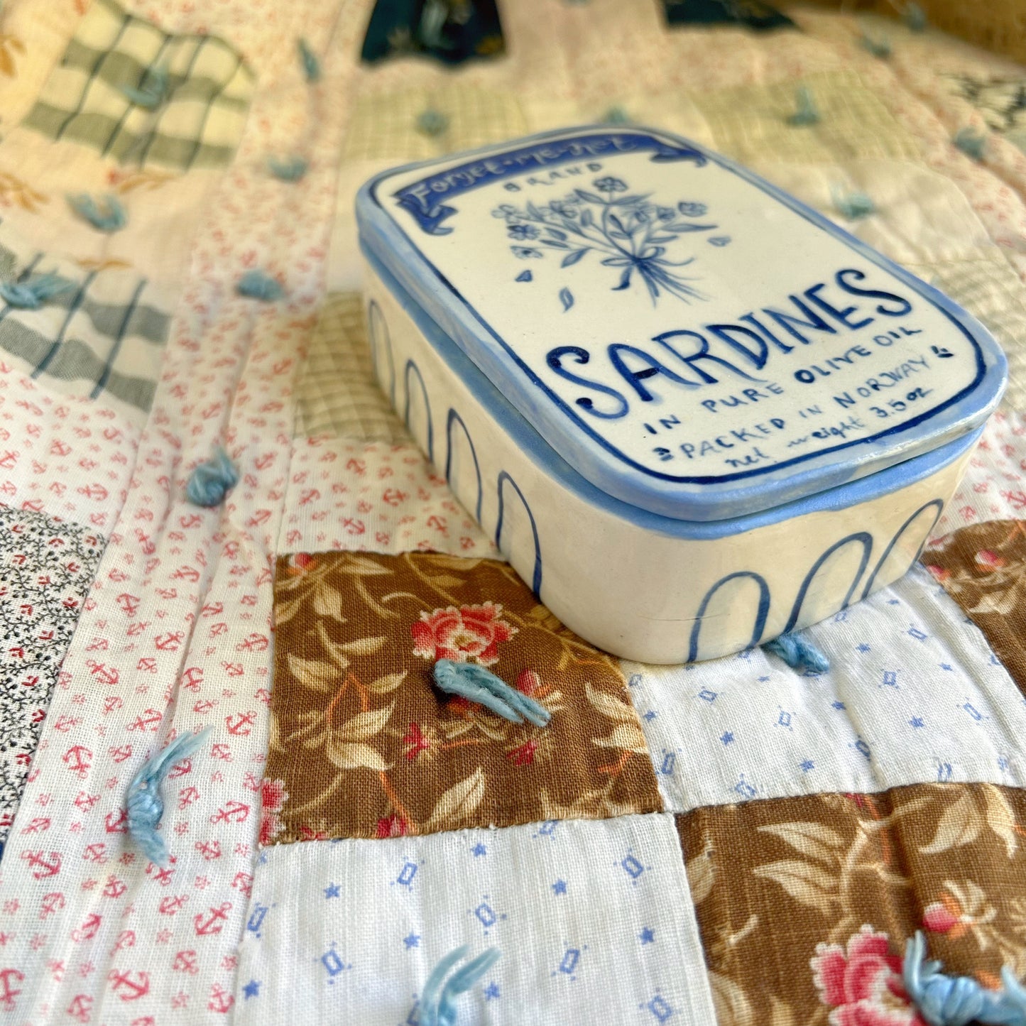 Forget Me Not Sardines Jewlery Box