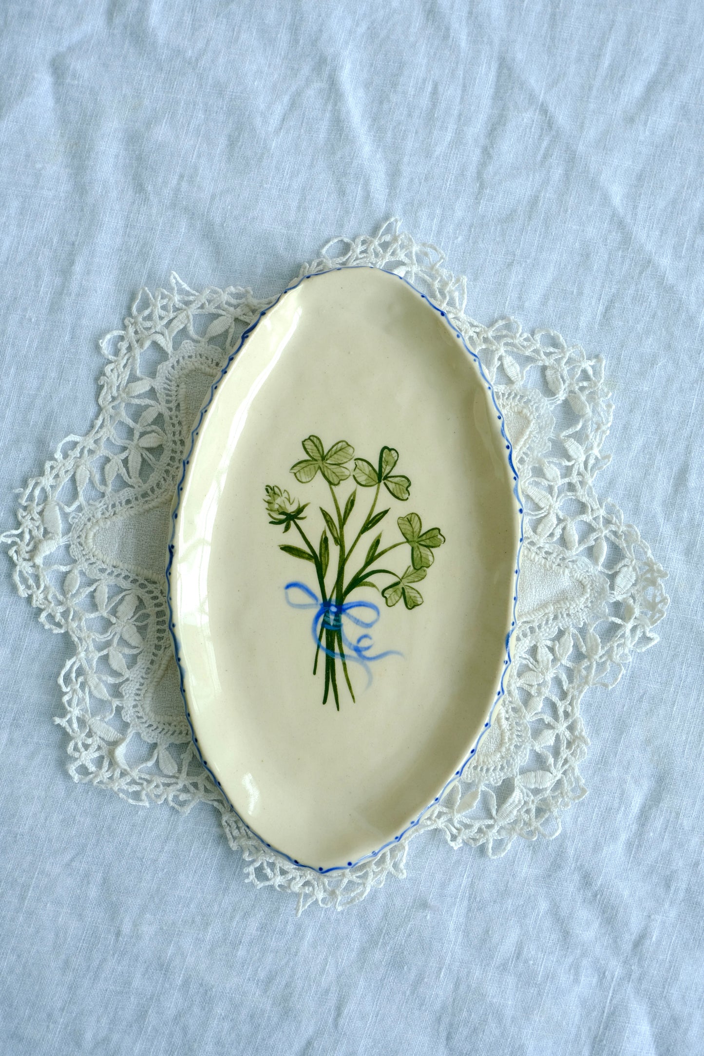 Clover Bunch Trinket Plate