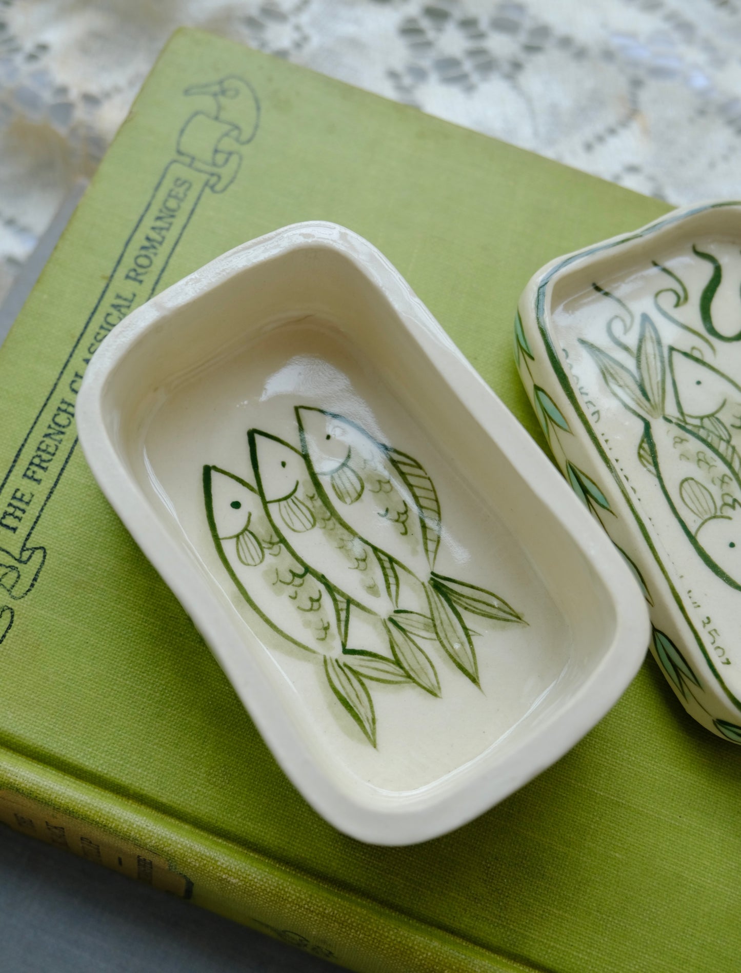 Classic Green Sardines Trinket Box