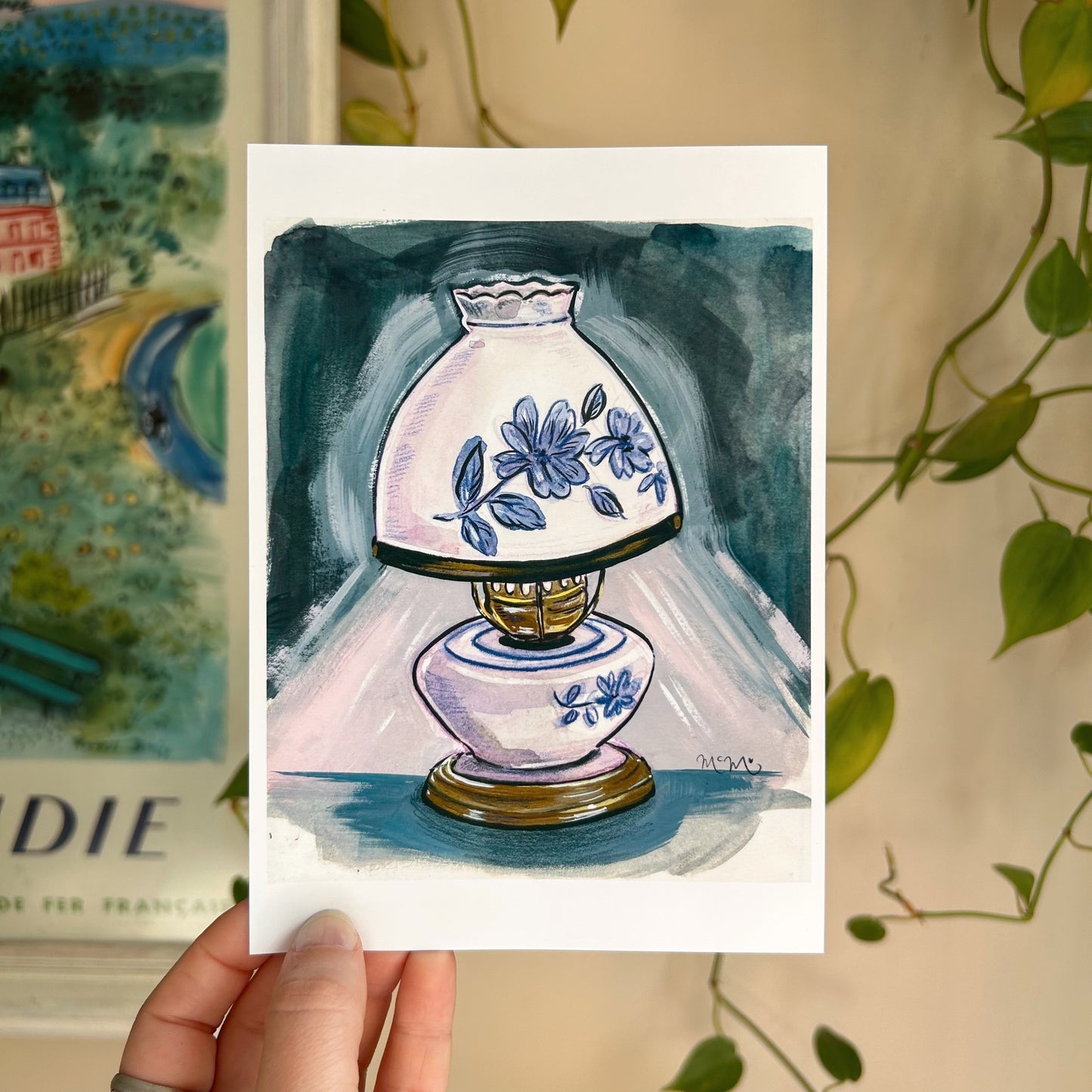 Suzzy’s Lamp Illustrated Matte Art Print
