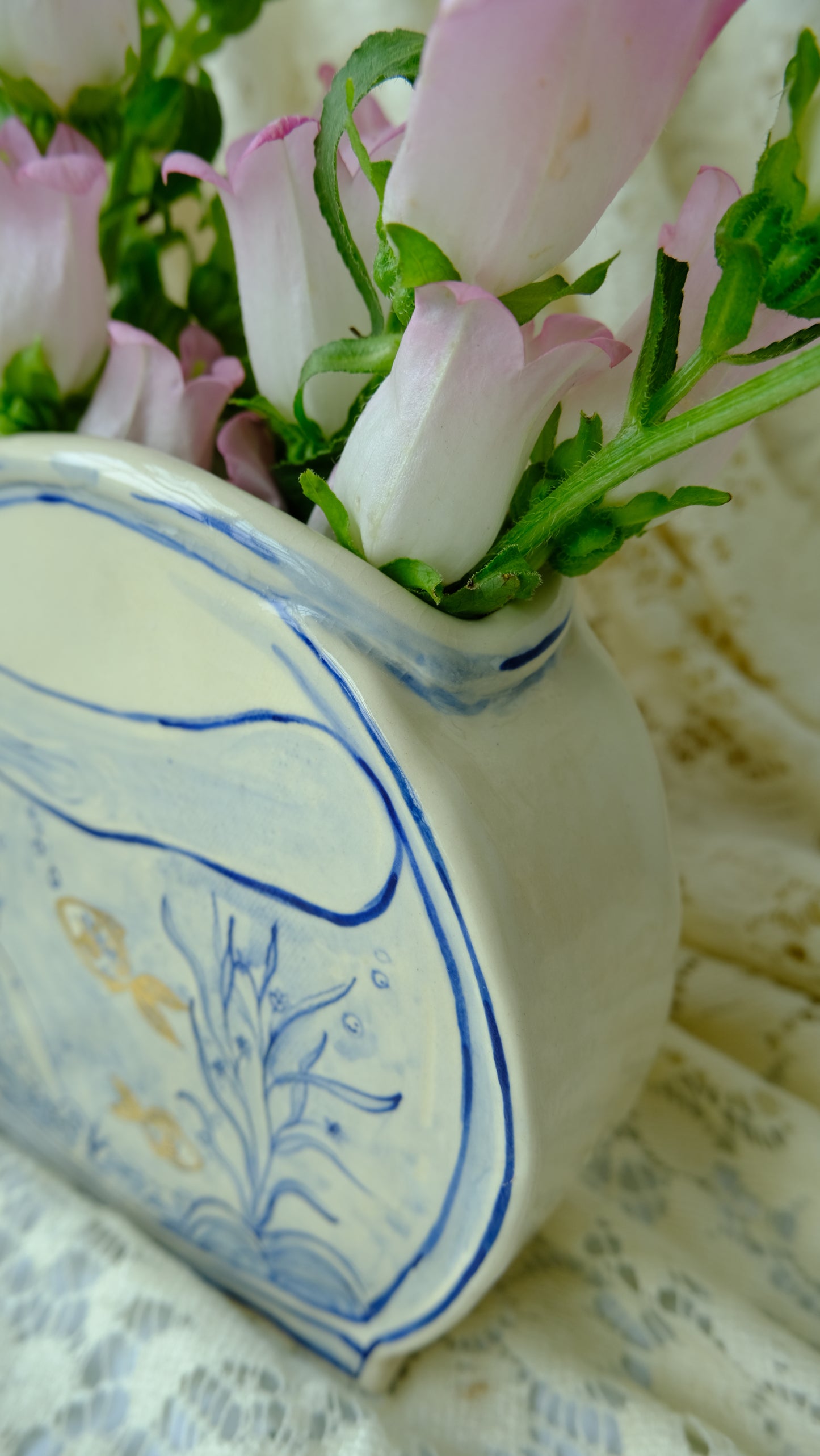 Gold Fish Bowl Vase