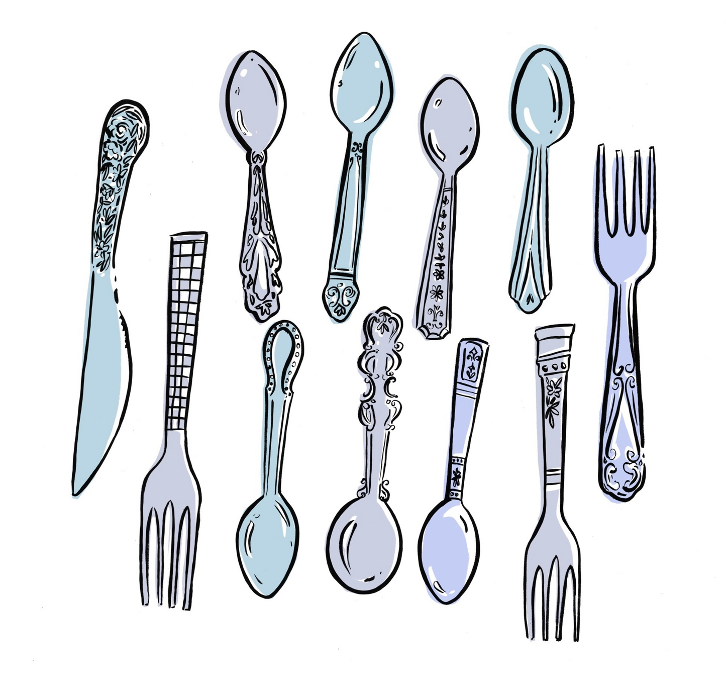 Mismatched Fork and Knives