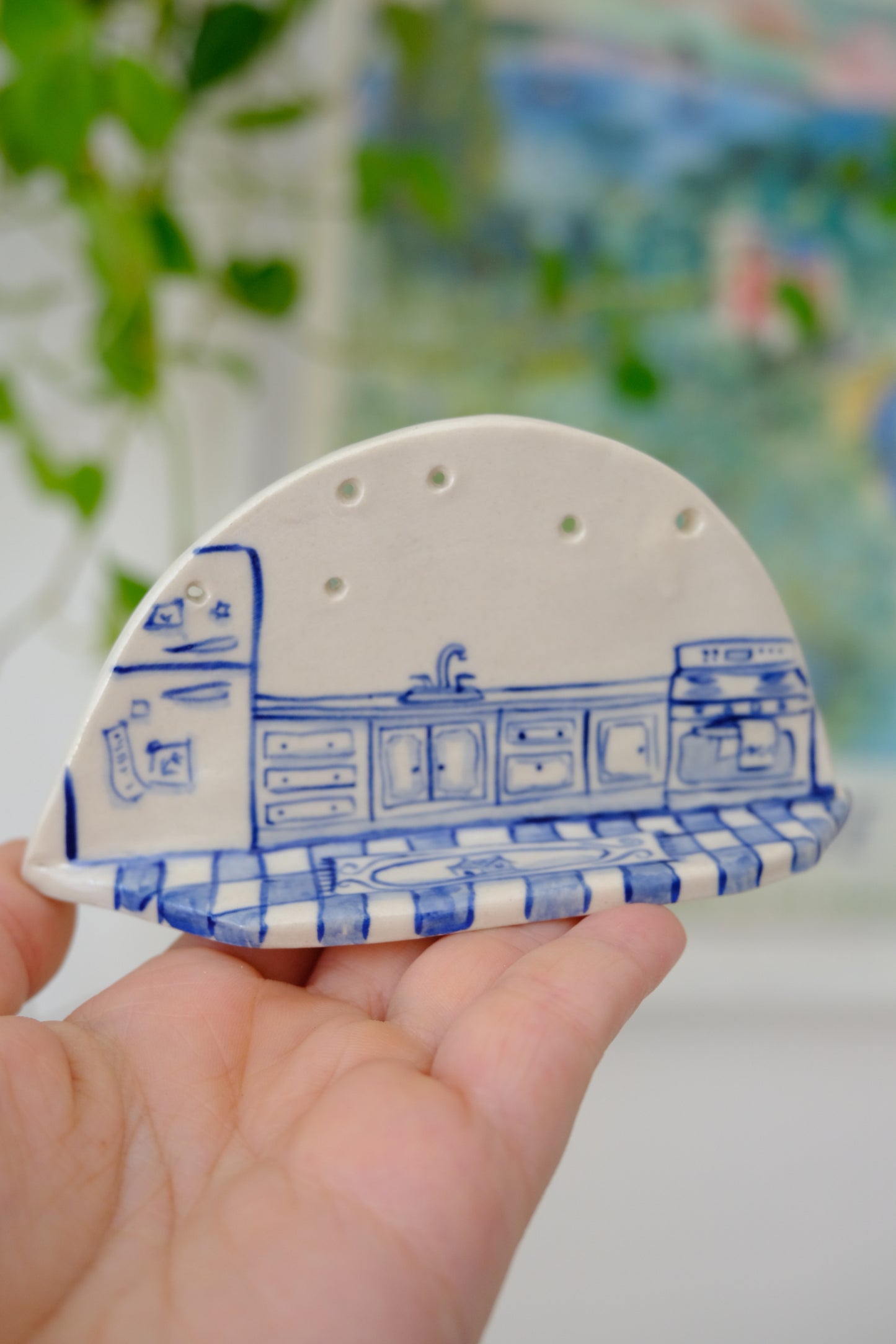 Cottage Kitchenette Earring Holder