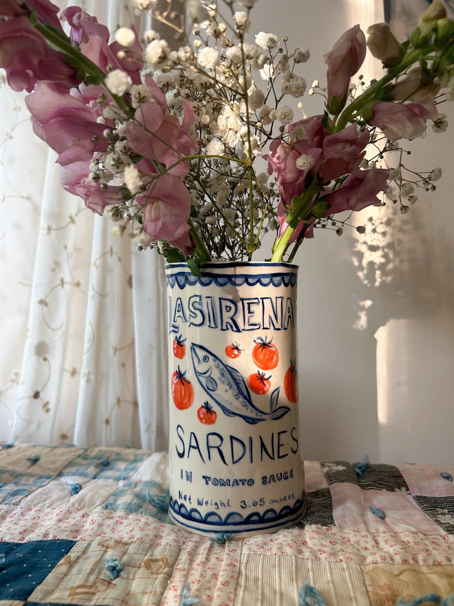 La Sirena Sardines Can Vase