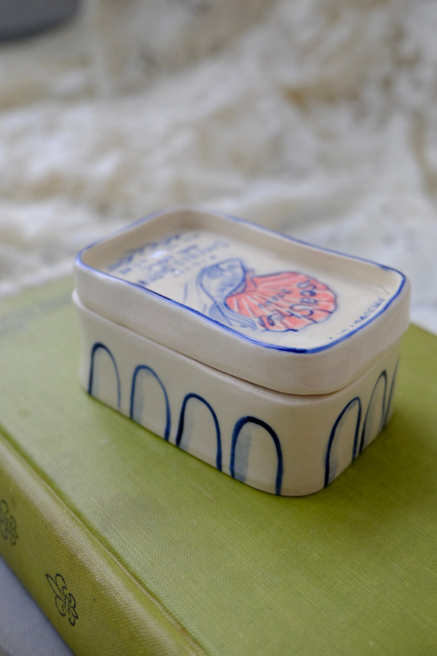 Seashell Sardines Trinket Box