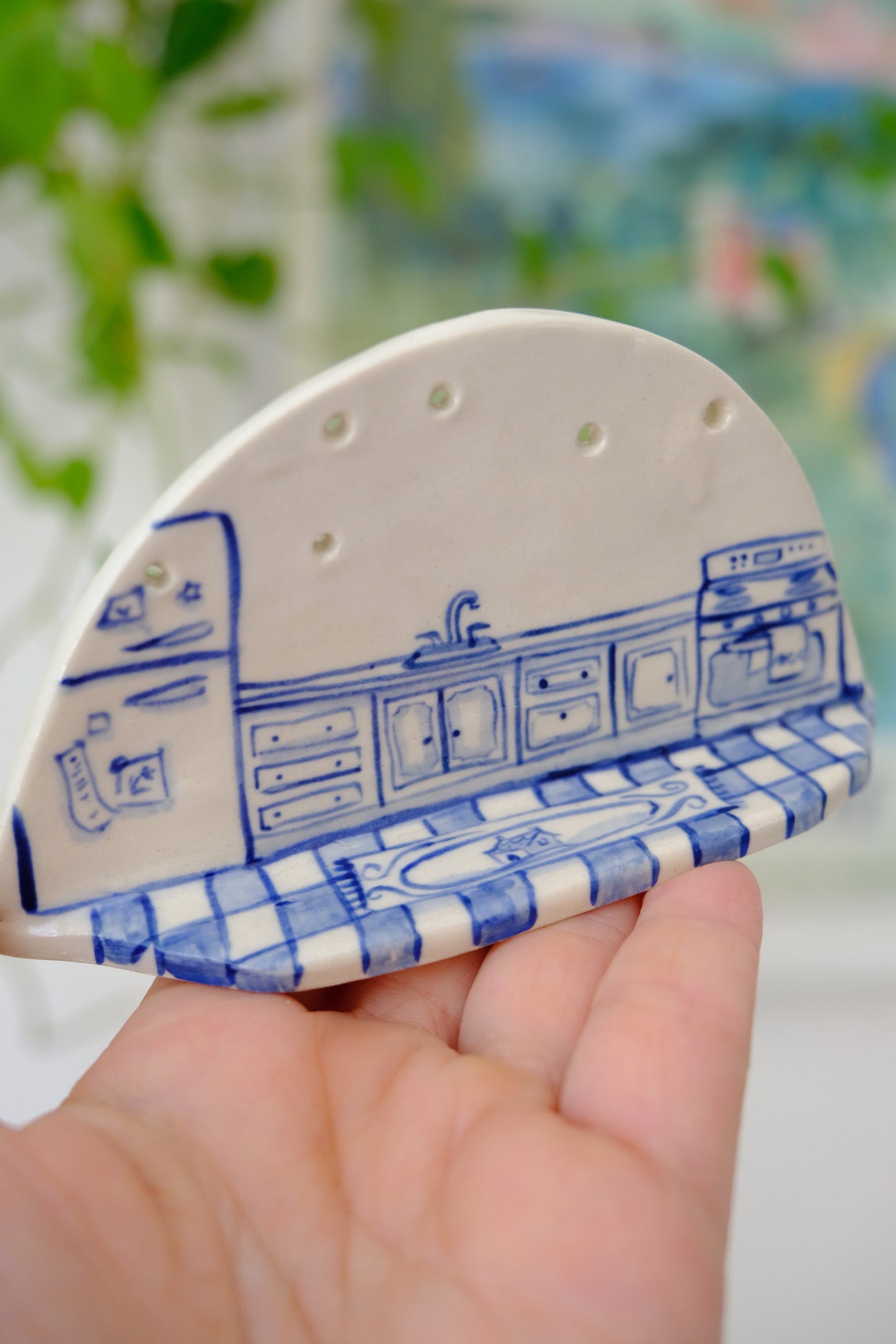 Cottage Kitchenette Earring Holder