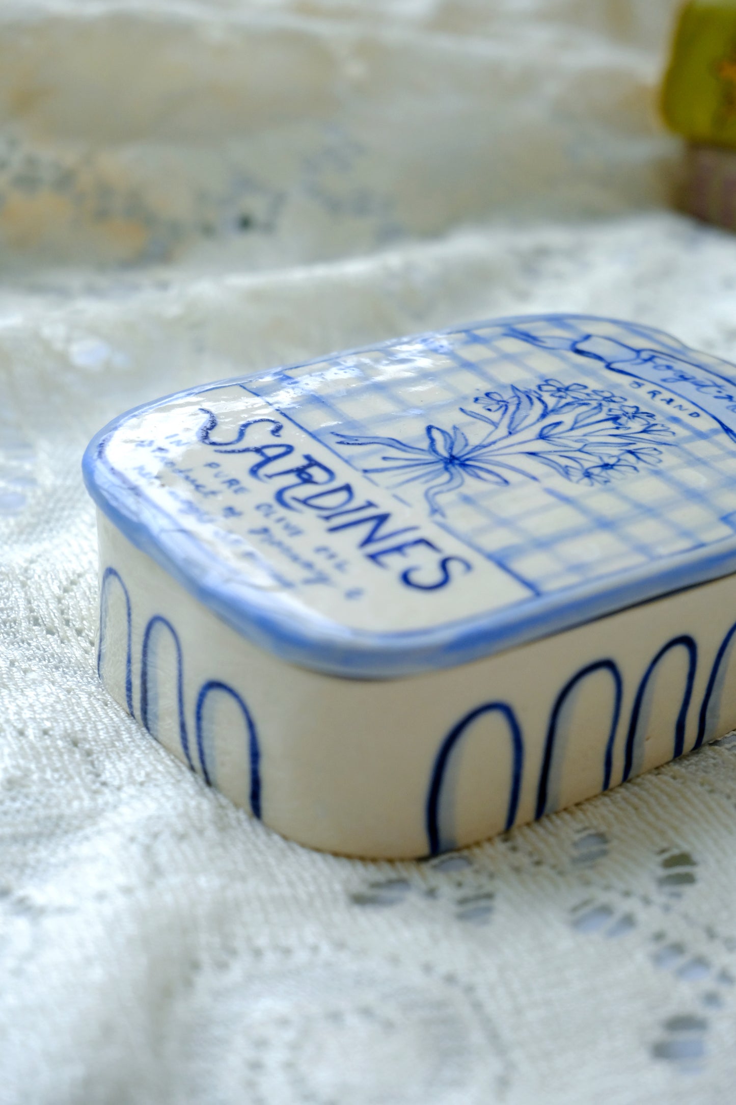 Forget Me Not Sardine Jewelry Box