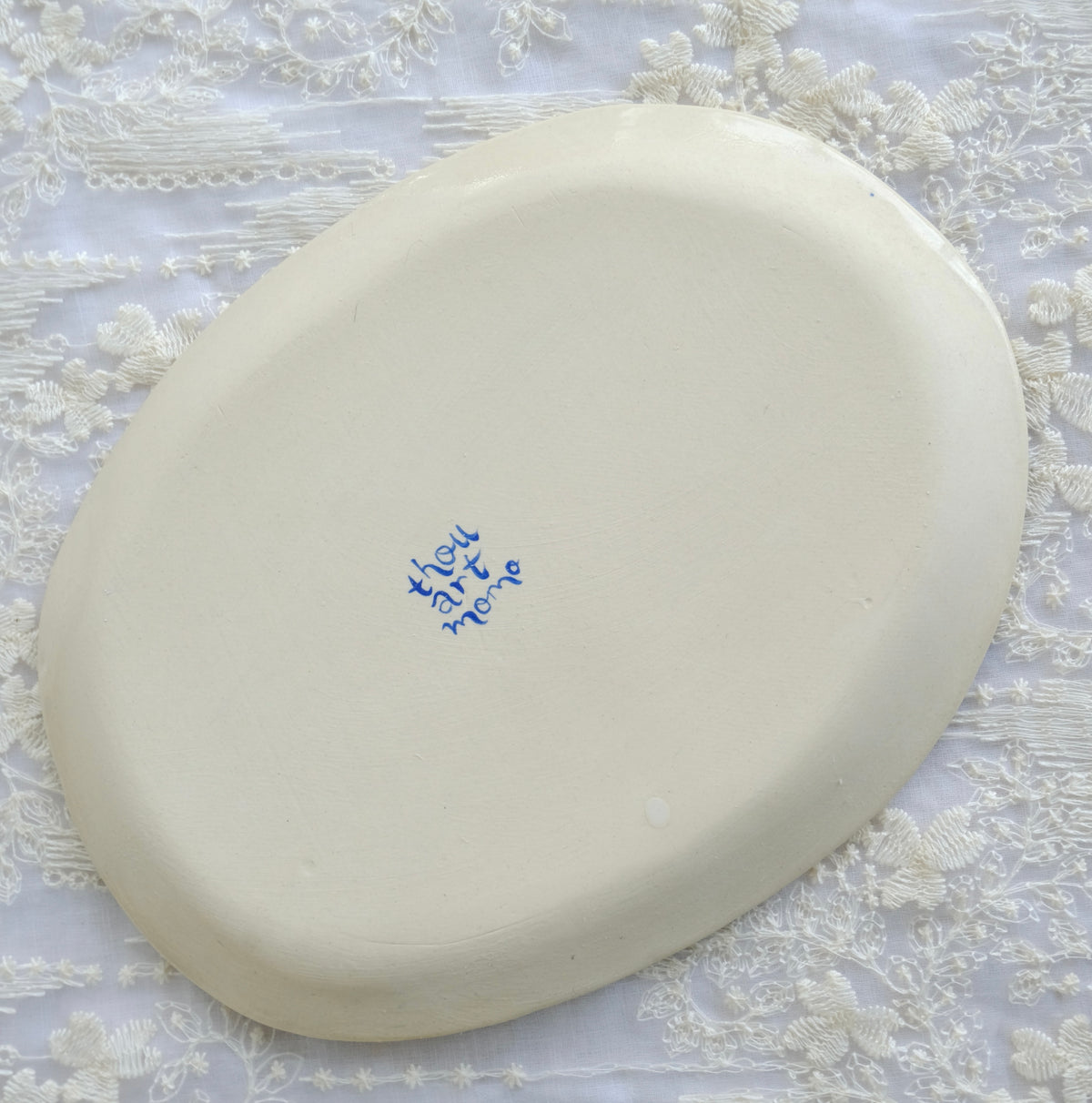 Blue Oak Leaf Plate