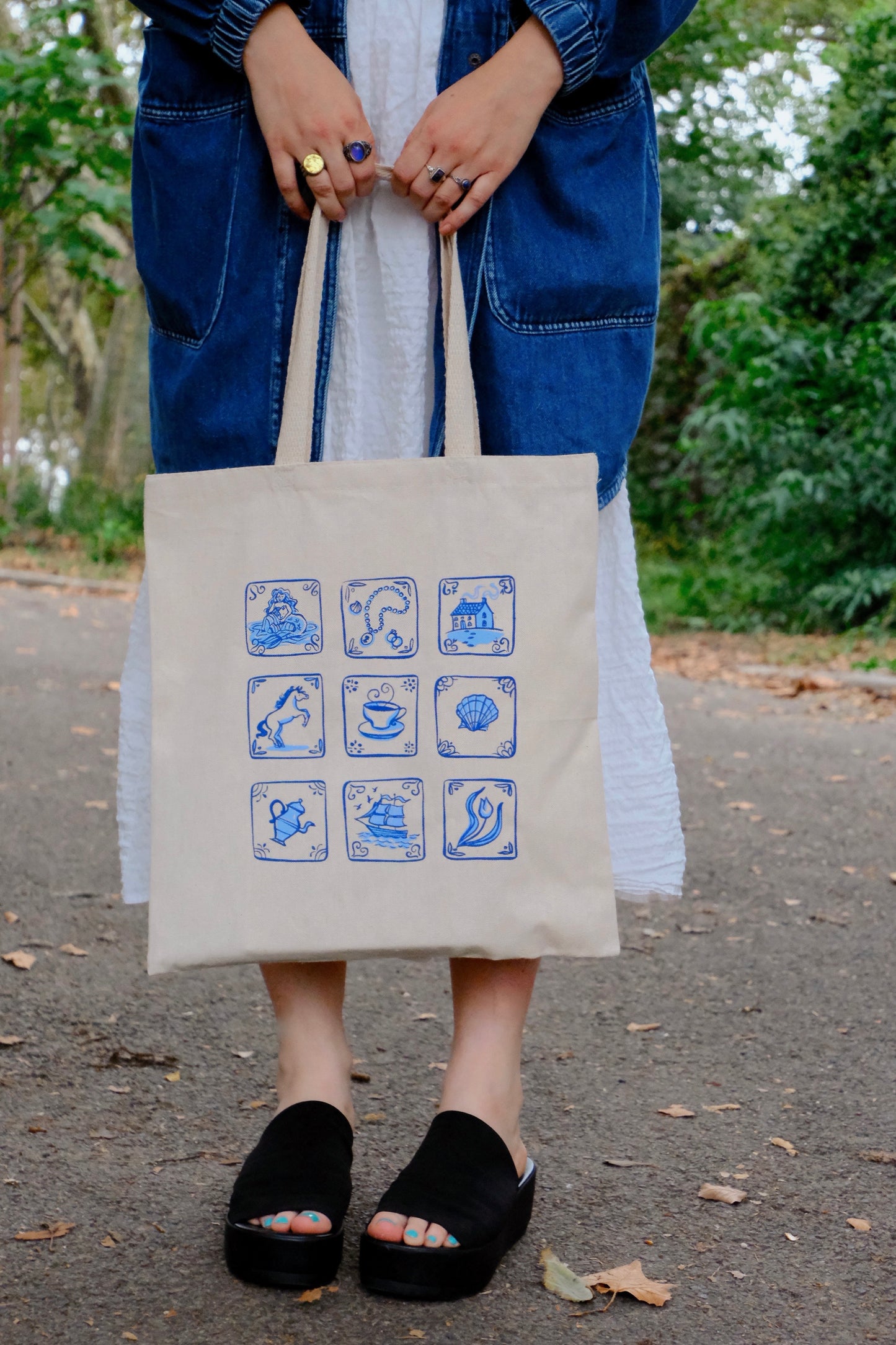 Storybook Tile Tote Bag
