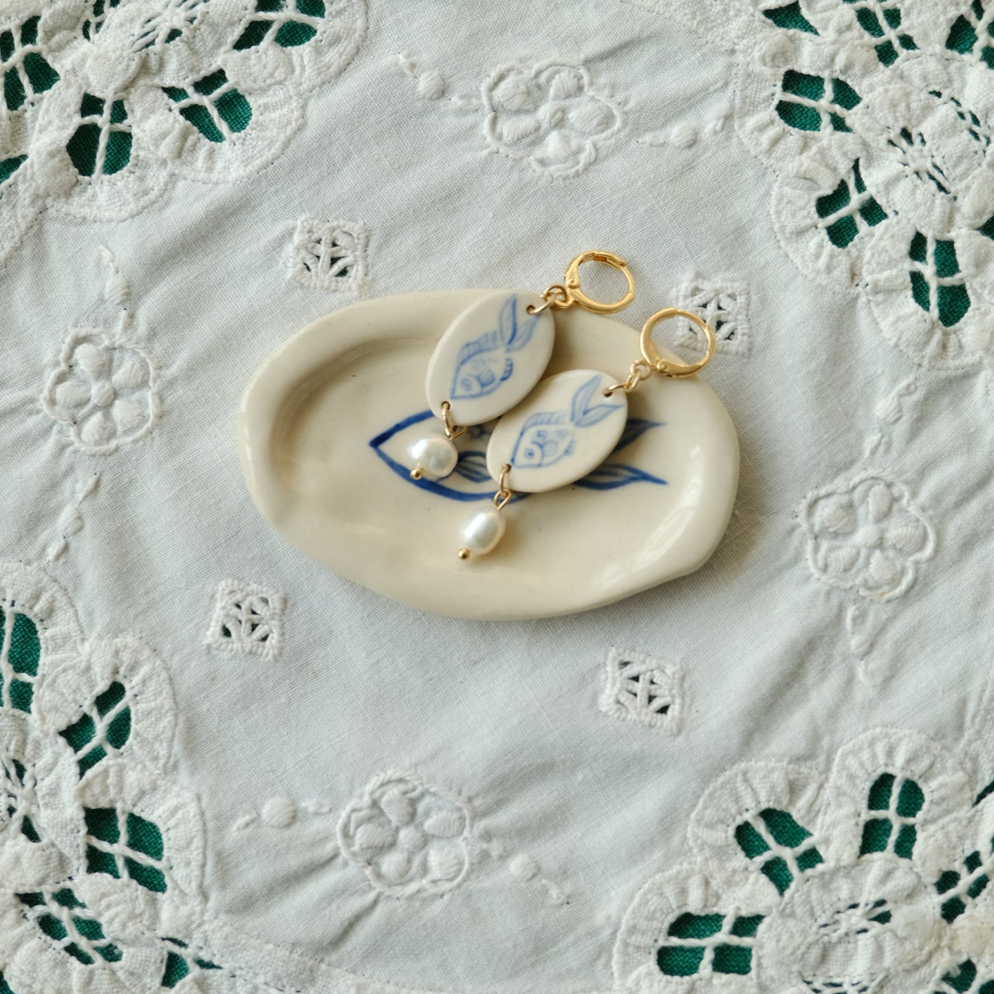 Blue Fish Trinket Plate