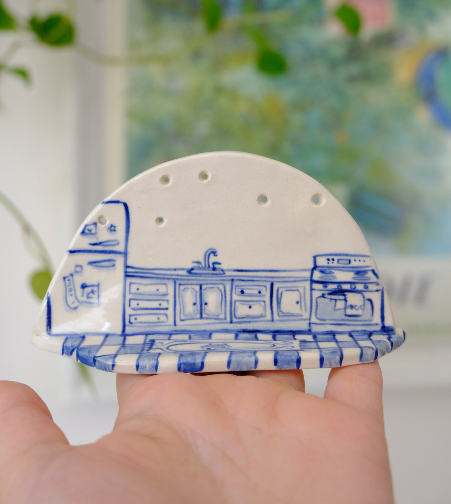 Cottage Kitchenette Earring Holder