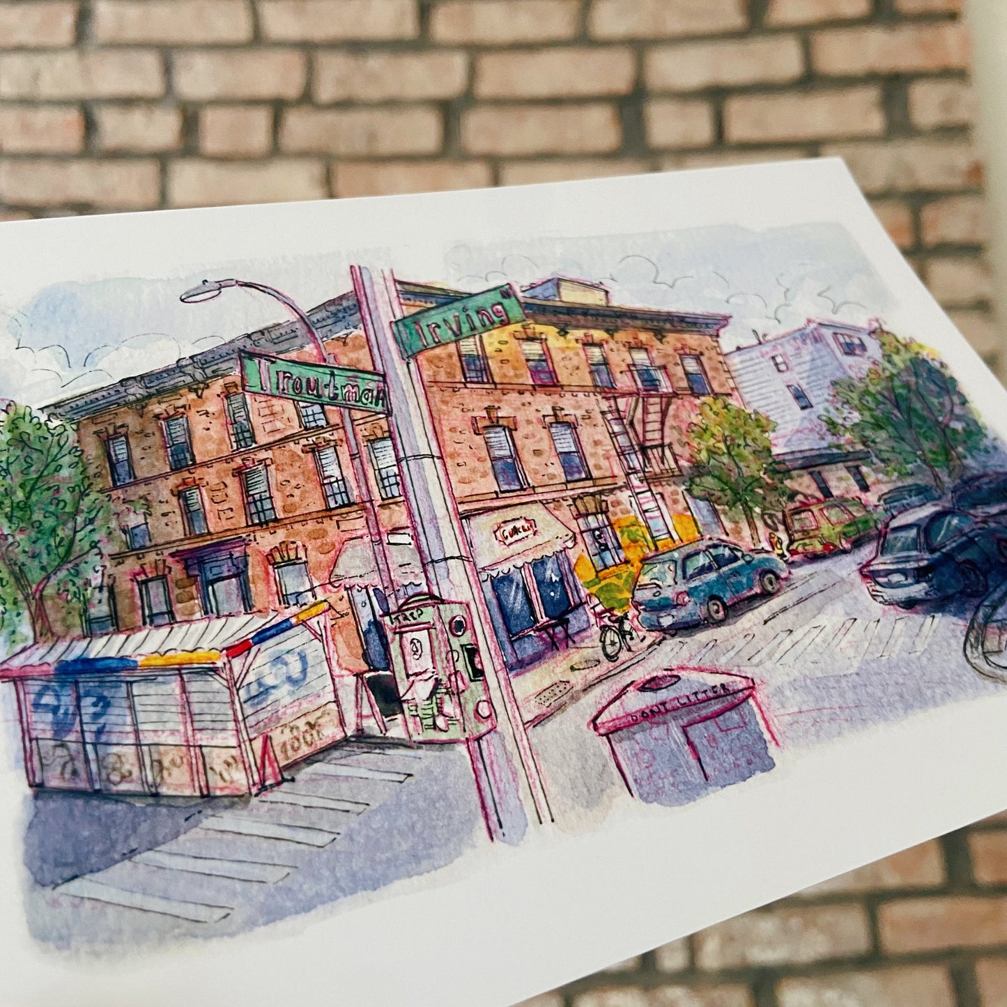 The Corner of Irving and Troutman Matte Art Print