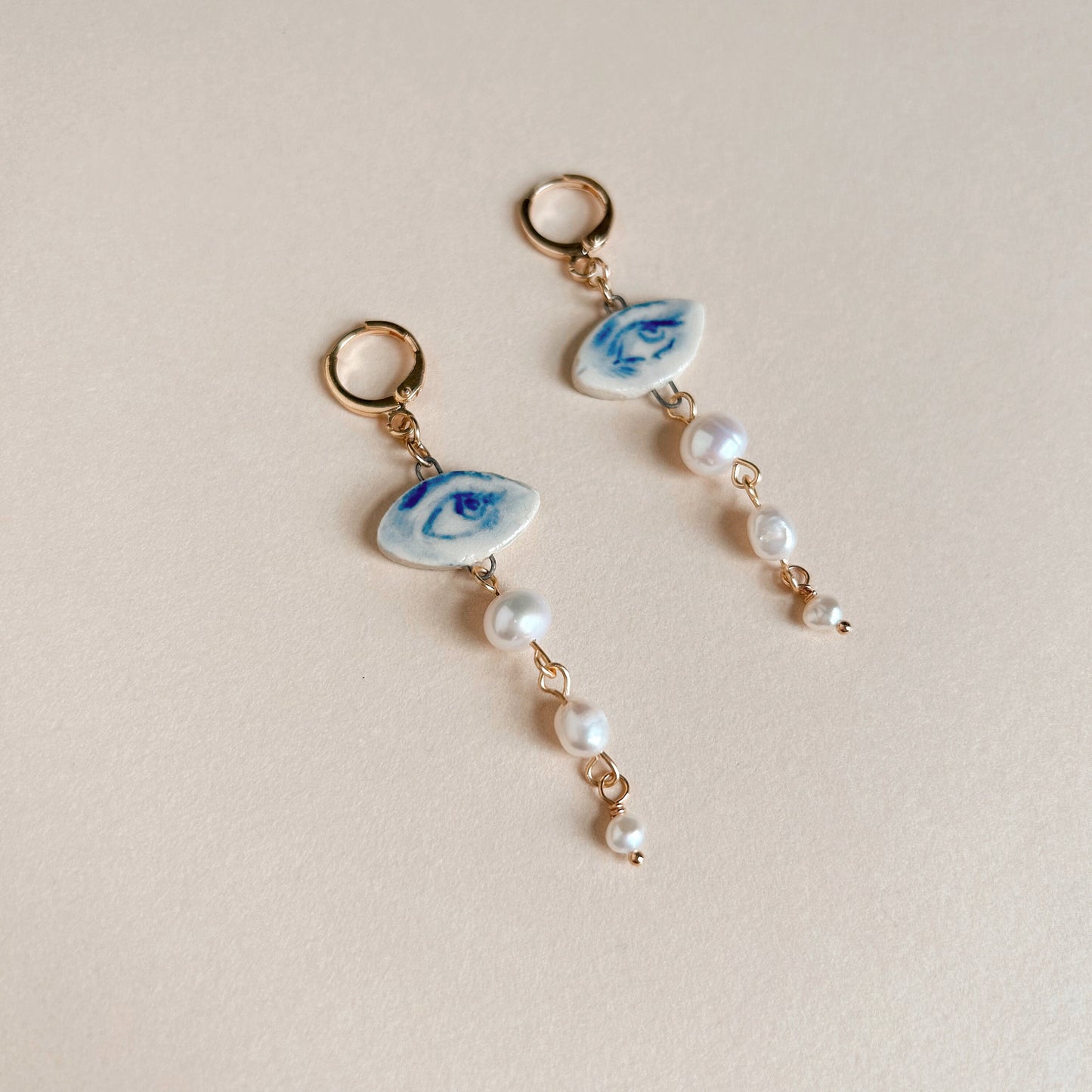 Lover’s Eye Handpainted Ceramic Earrings