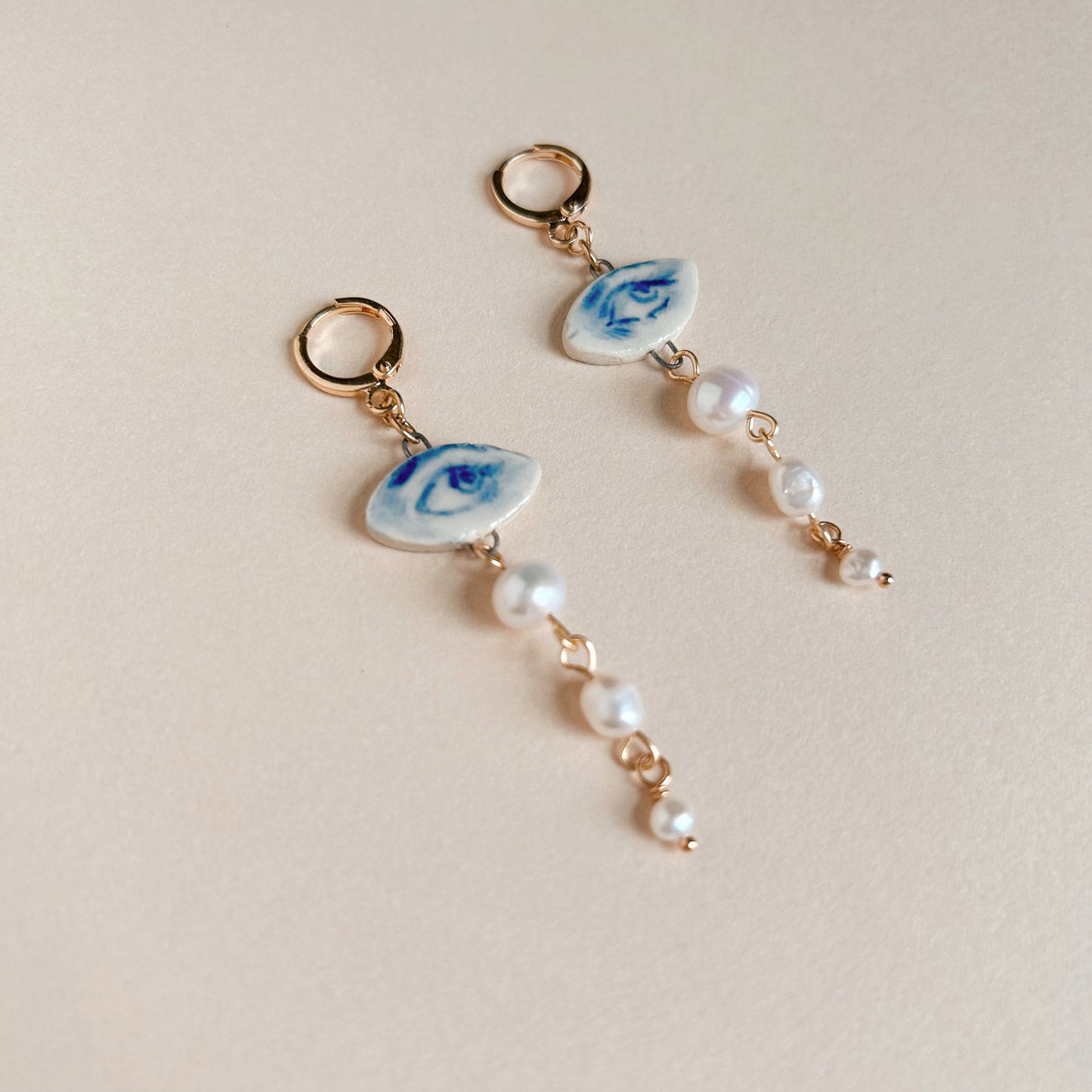 Lover’s Eye Handpainted Ceramic Earrings