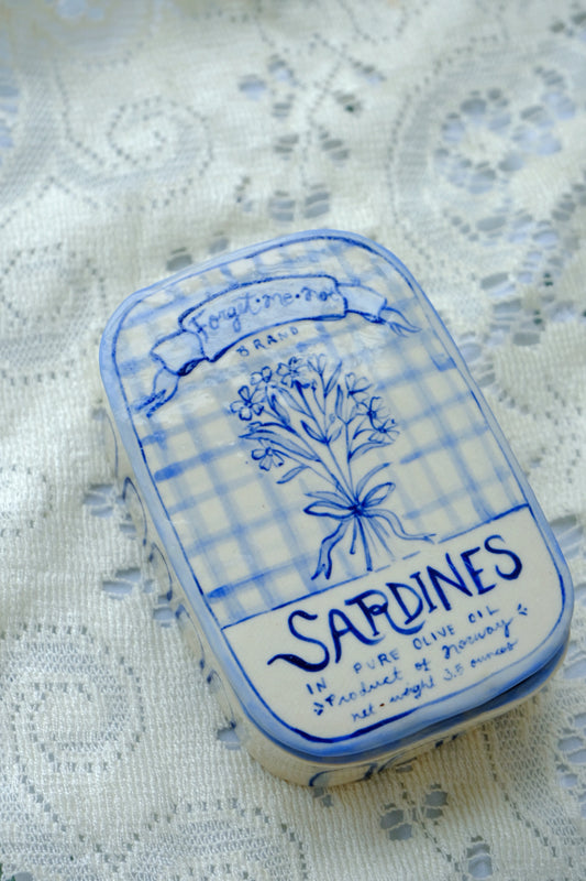 Forget Me Not Sardine Jewelry Box