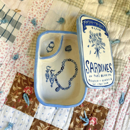 Forget Me Not Sardines Jewlery Box