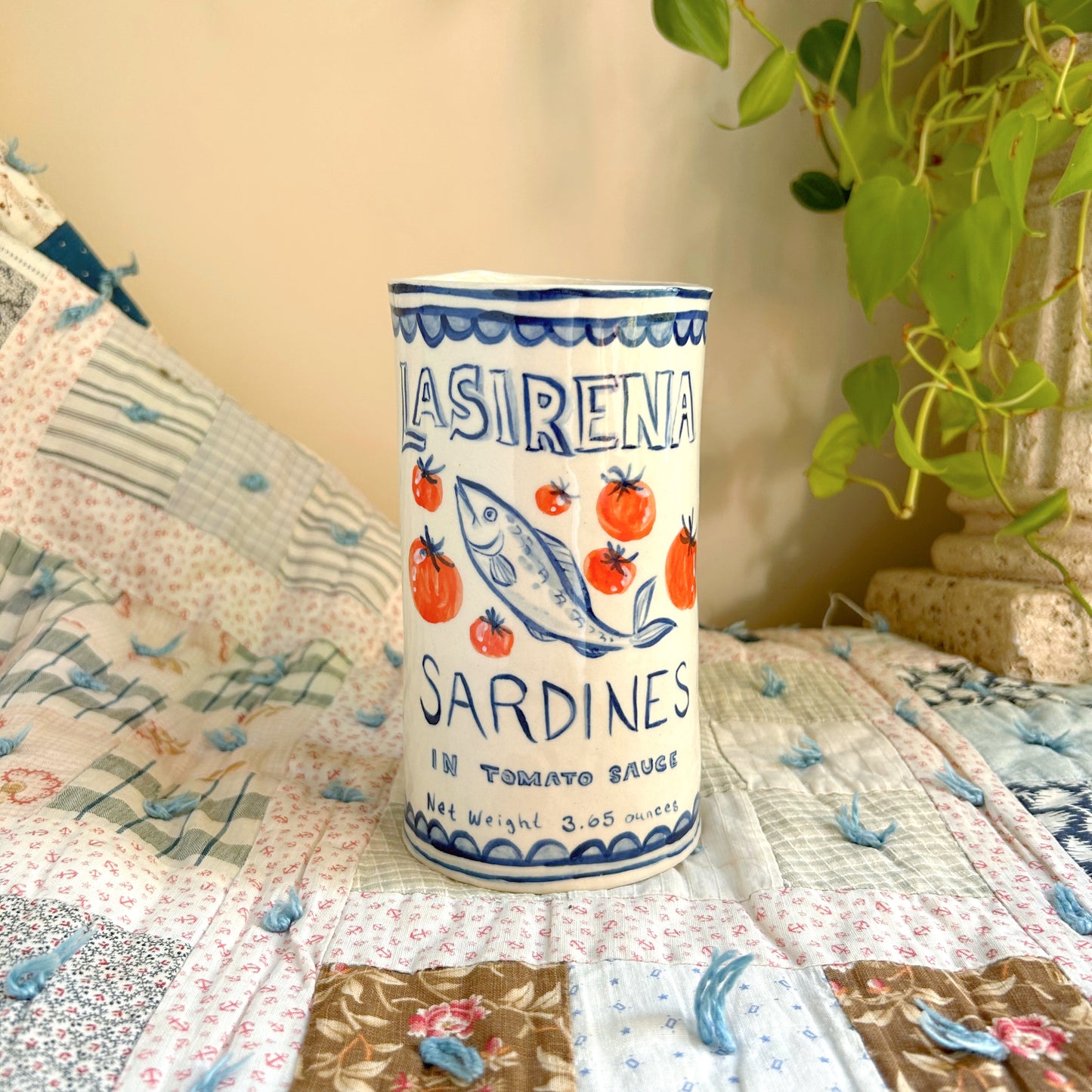 La Sirena Sardines Can Vase