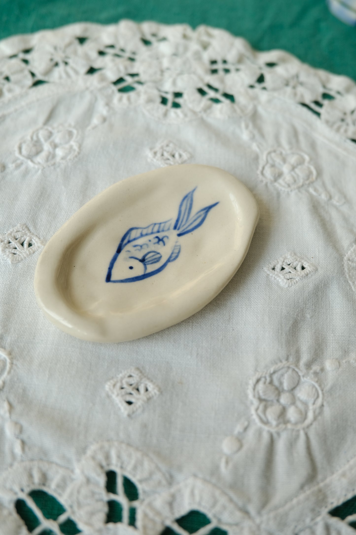 Blue Fish Trinket Plate