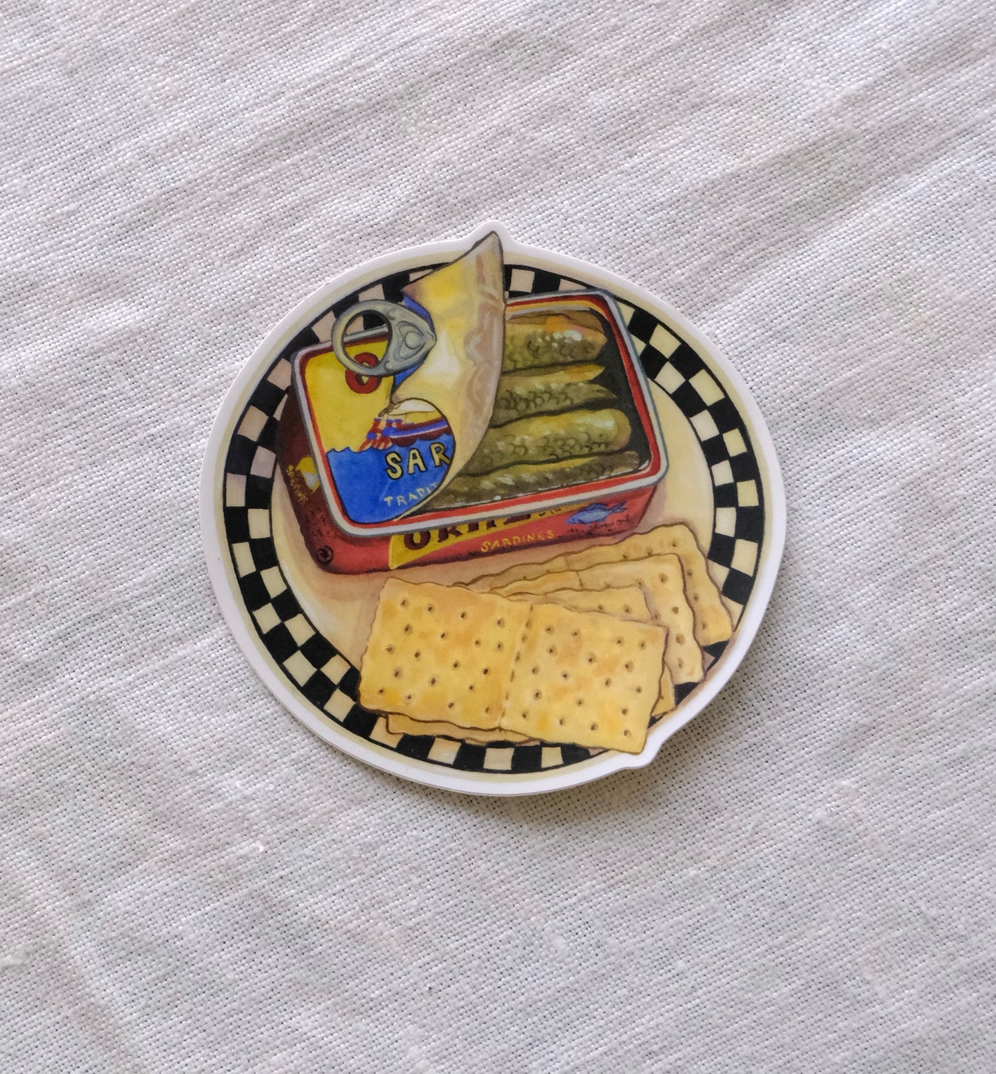 Sardine Dinner Matte Sticker