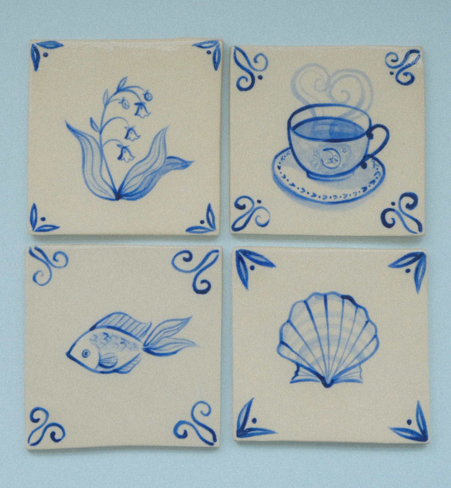 Blue Delft Tile Set