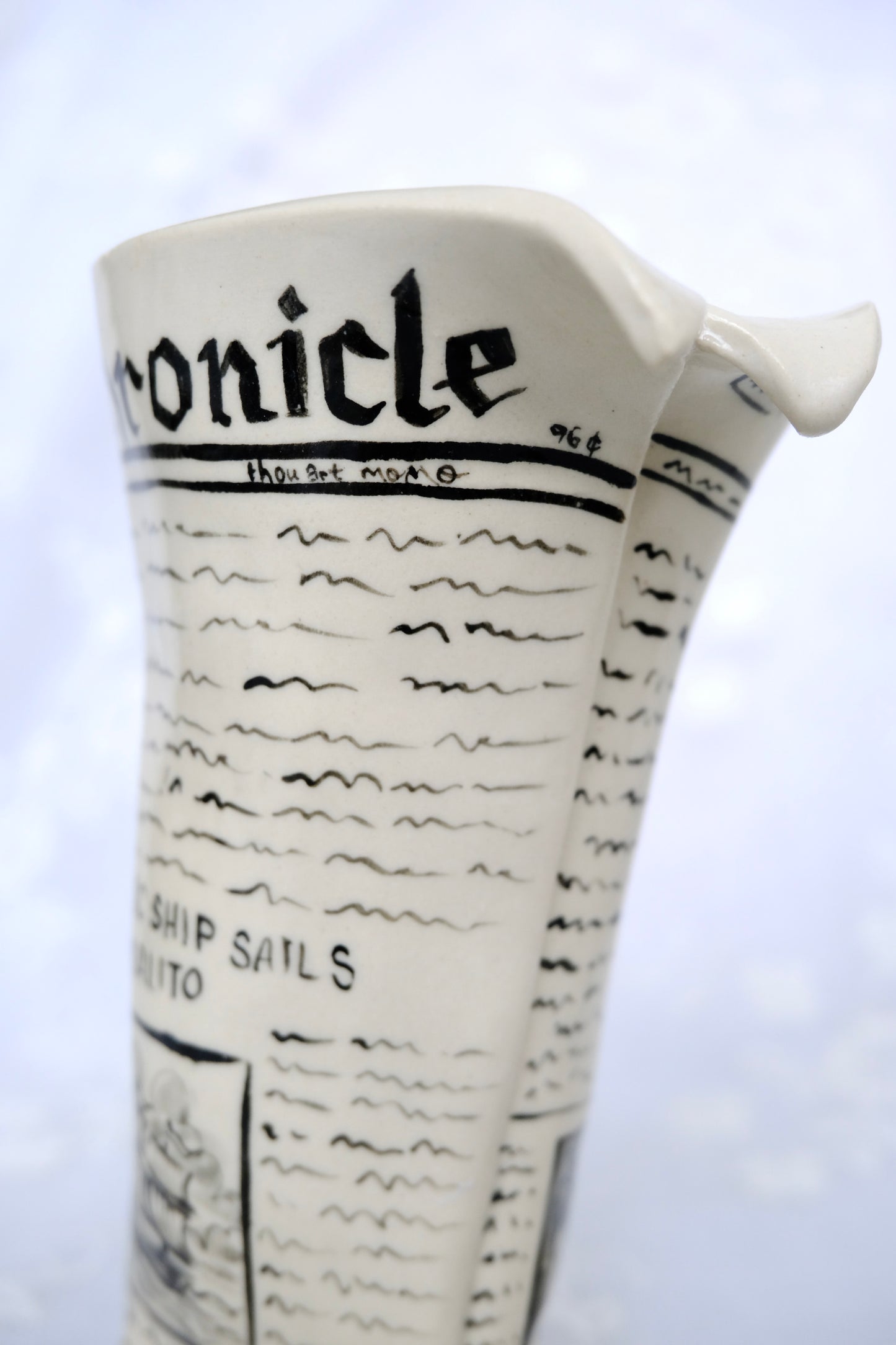 San Francisco Chronicle Newspaper Vase 1