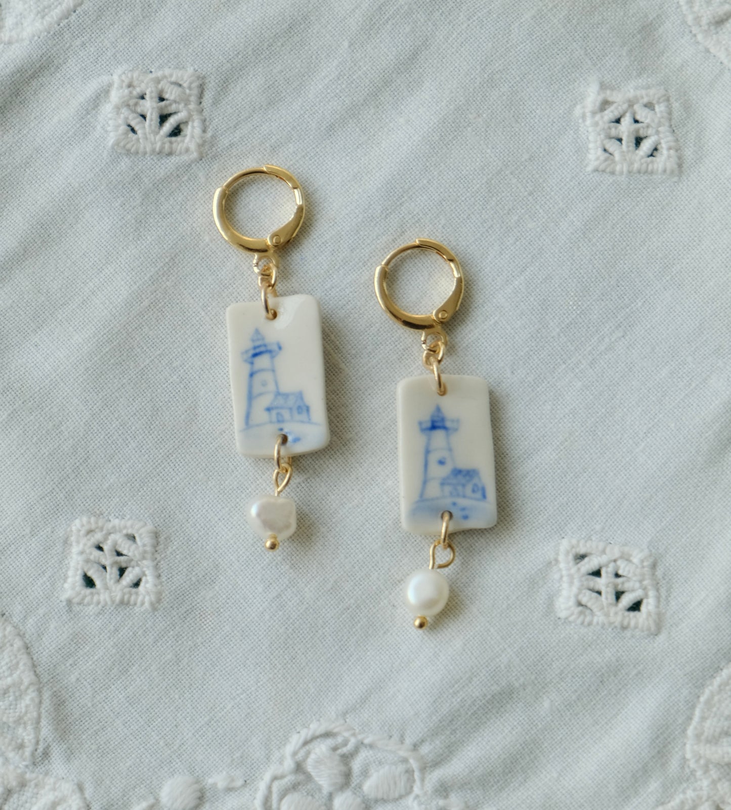 Little Blue Lighthouse Earrings
