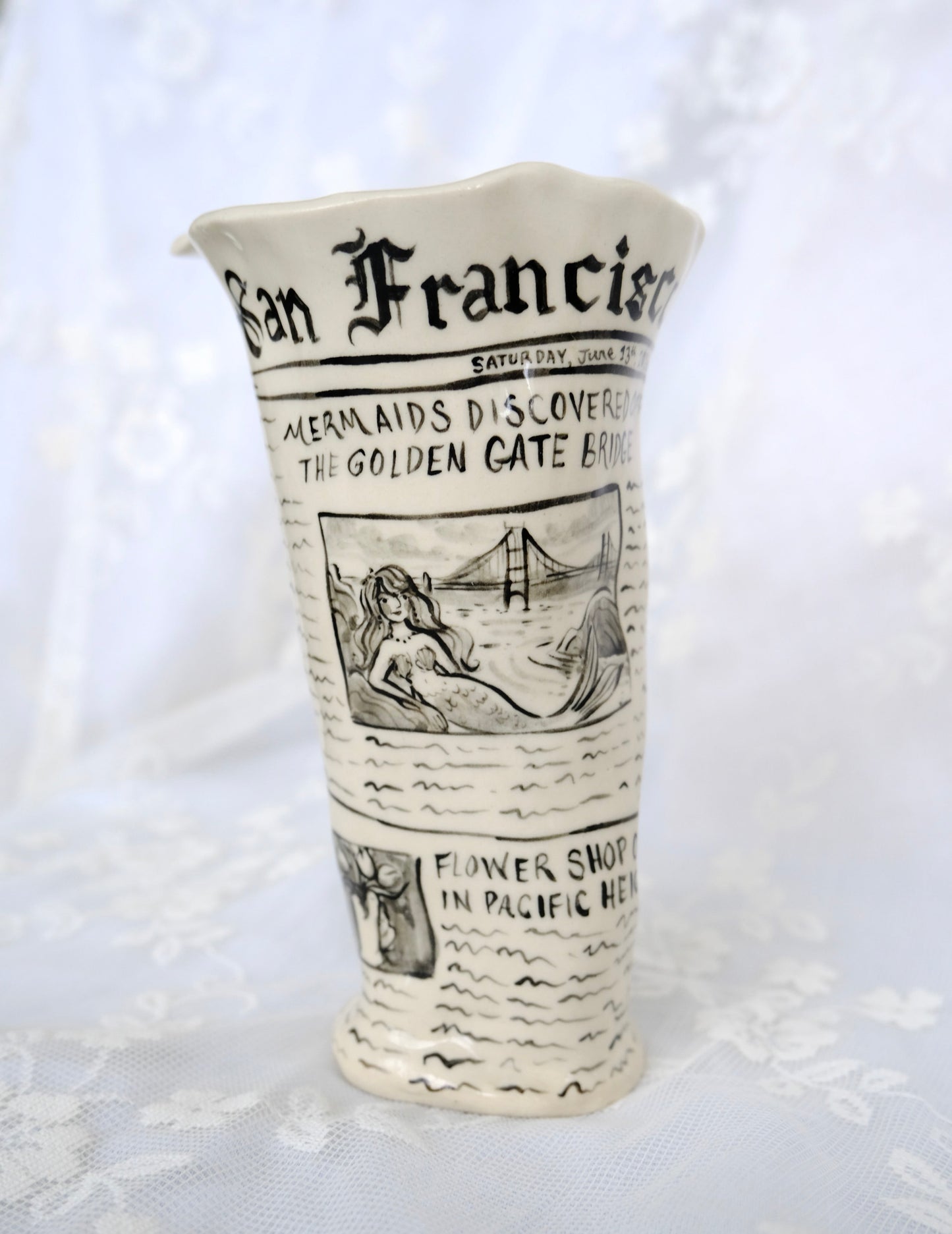 San Francisco Chronicle Newspaper Vase 2