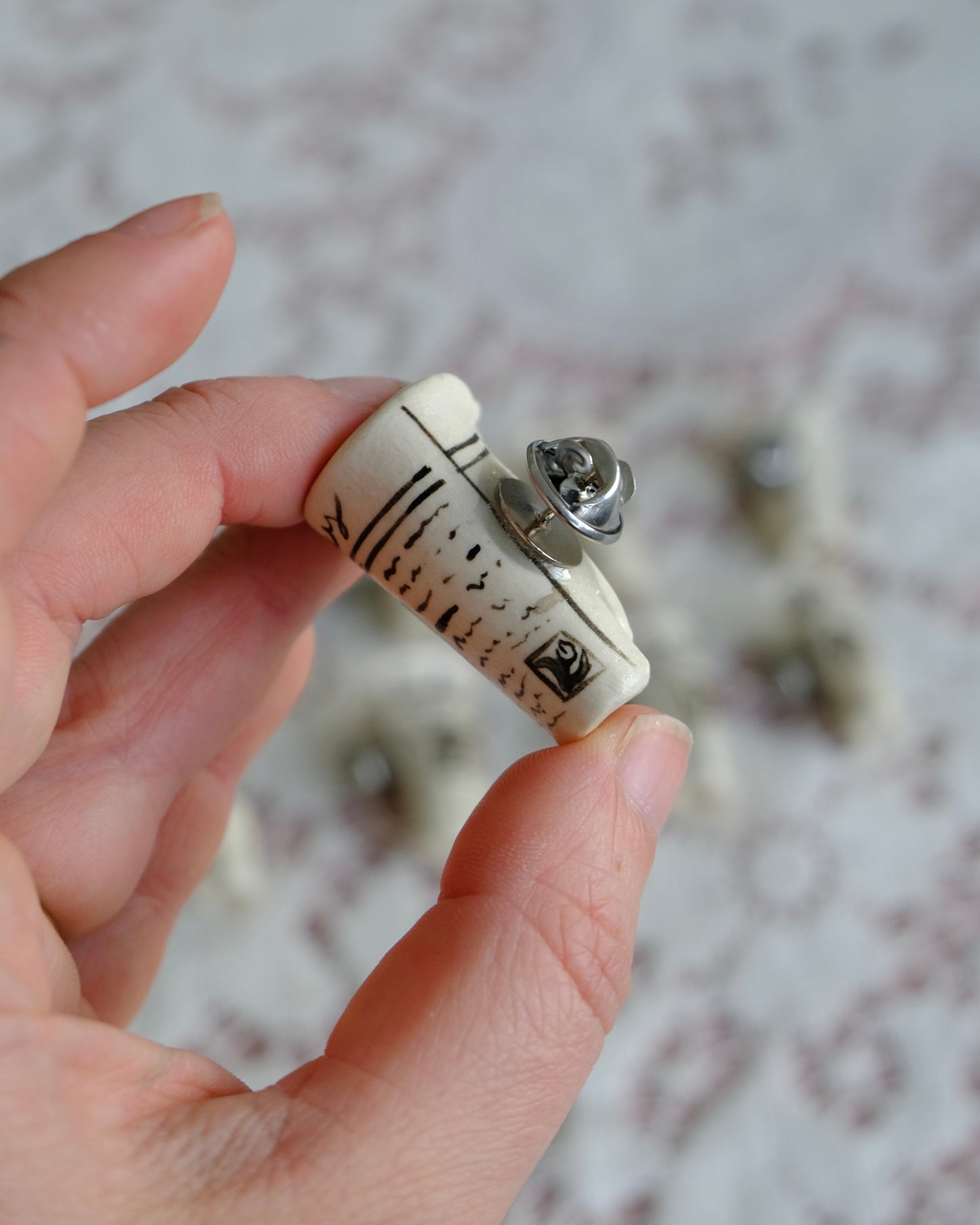 Newspaper Brooch