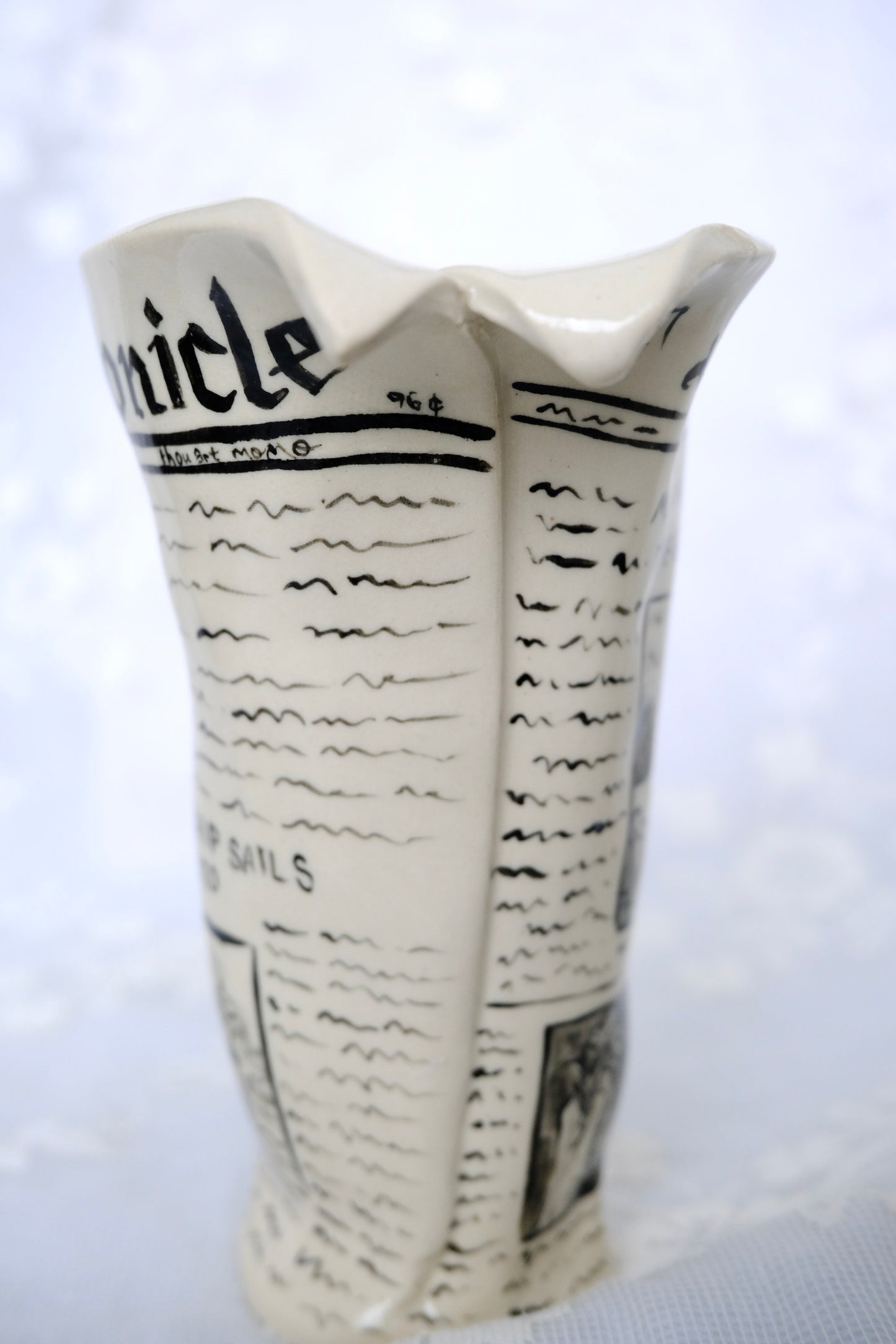 San Francisco Chronicle Newspaper Vase 1