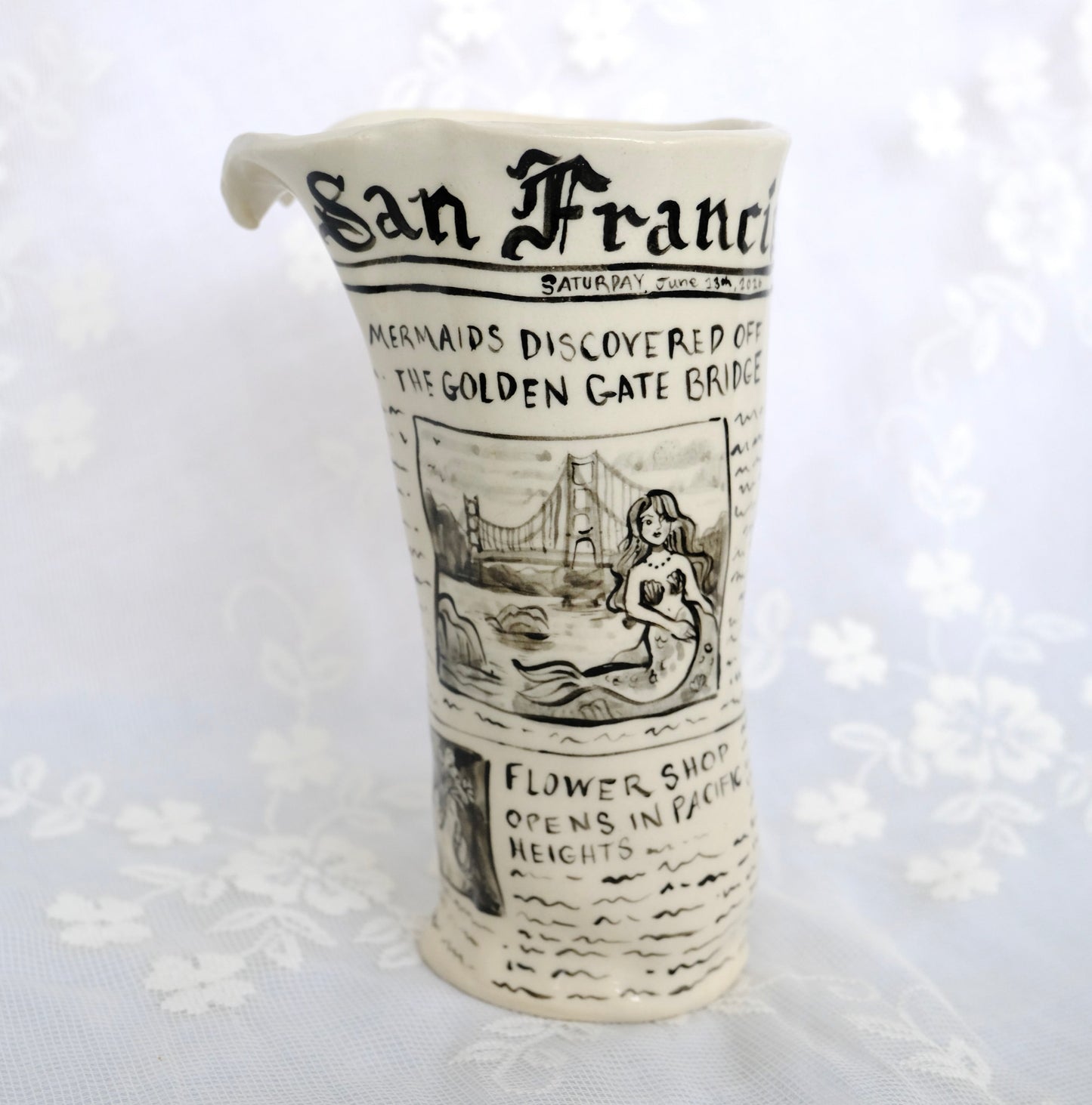 San Francisco Chronicle Newspaper Vase 1