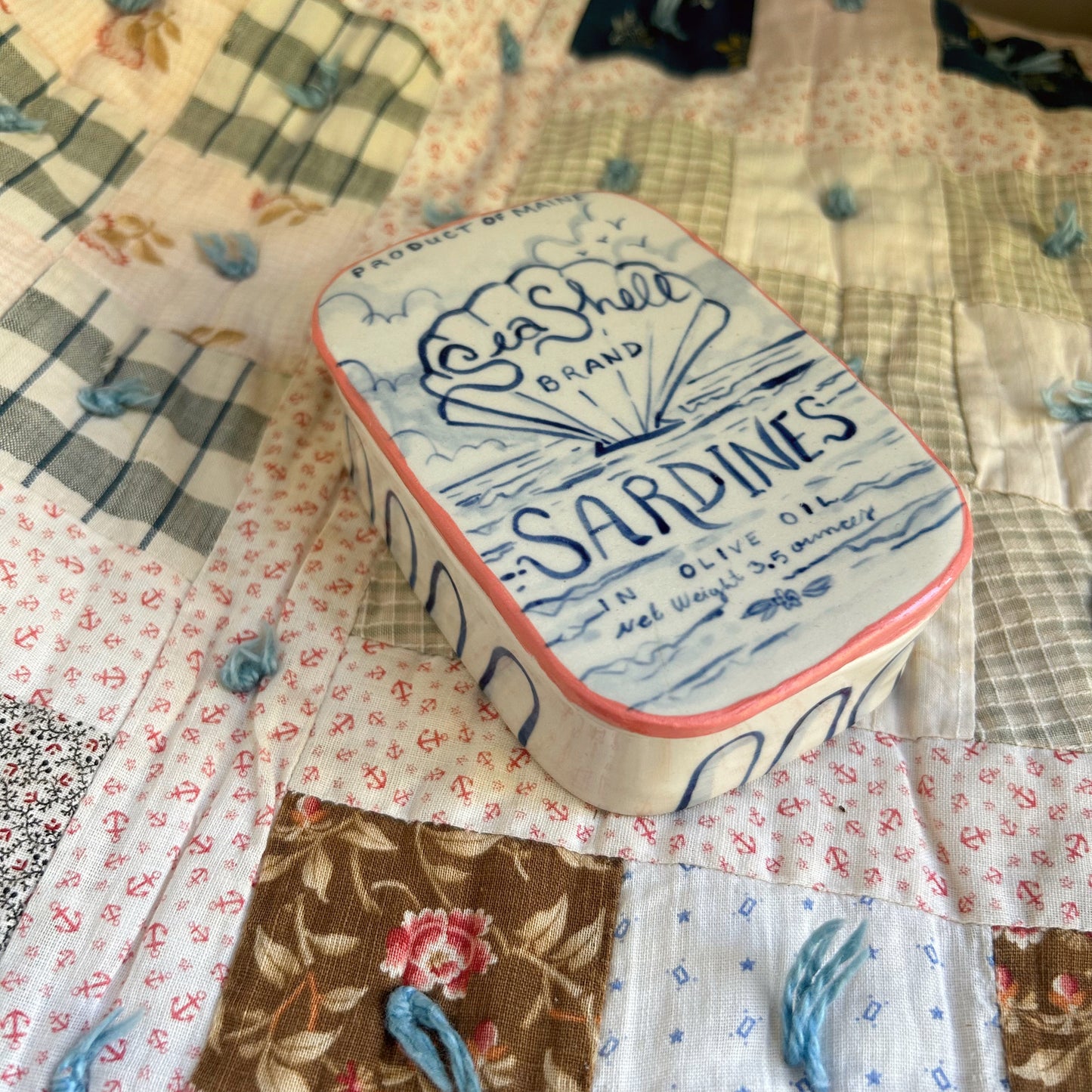 Seashell Sardines Jewlery Box