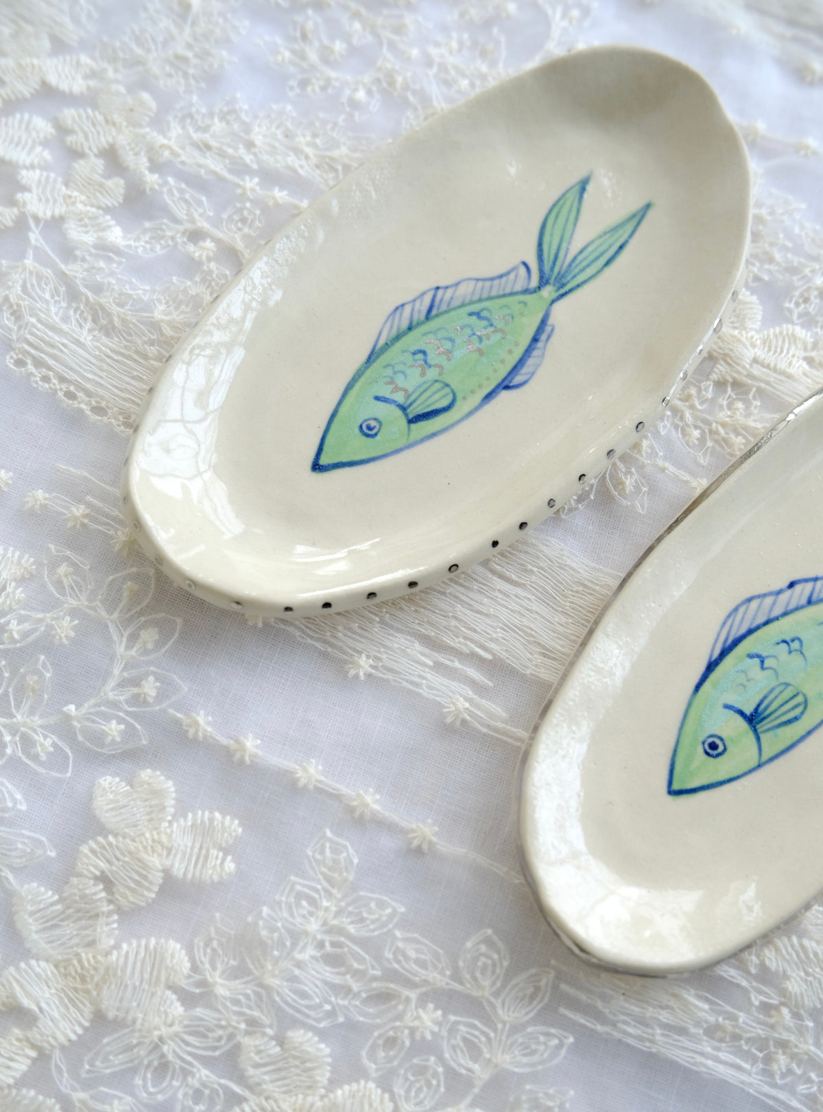 Silver Fish Trinket Plates