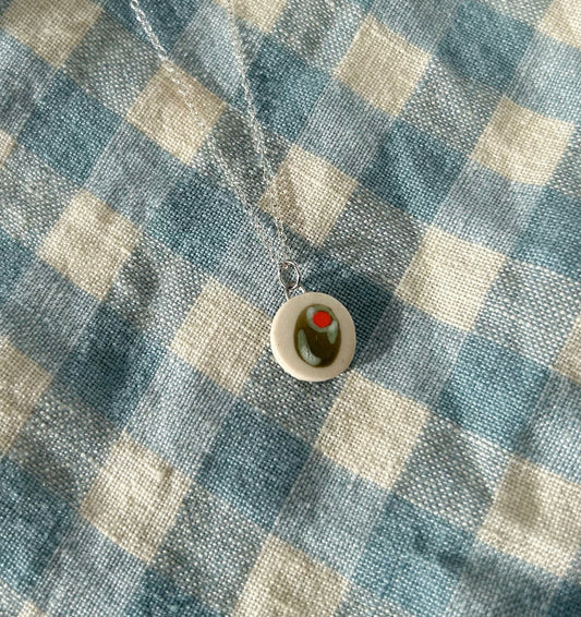 Little Olive Ceramic Gold Plated Pendant