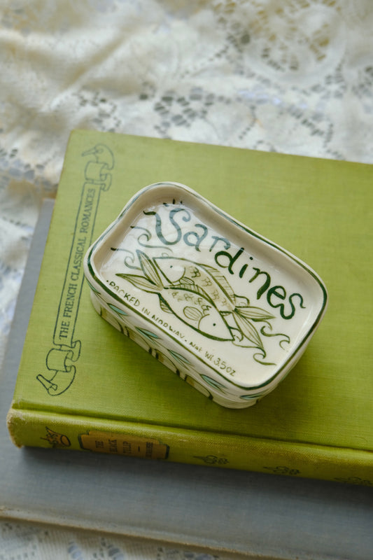 Classic Green Sardines Trinket Box