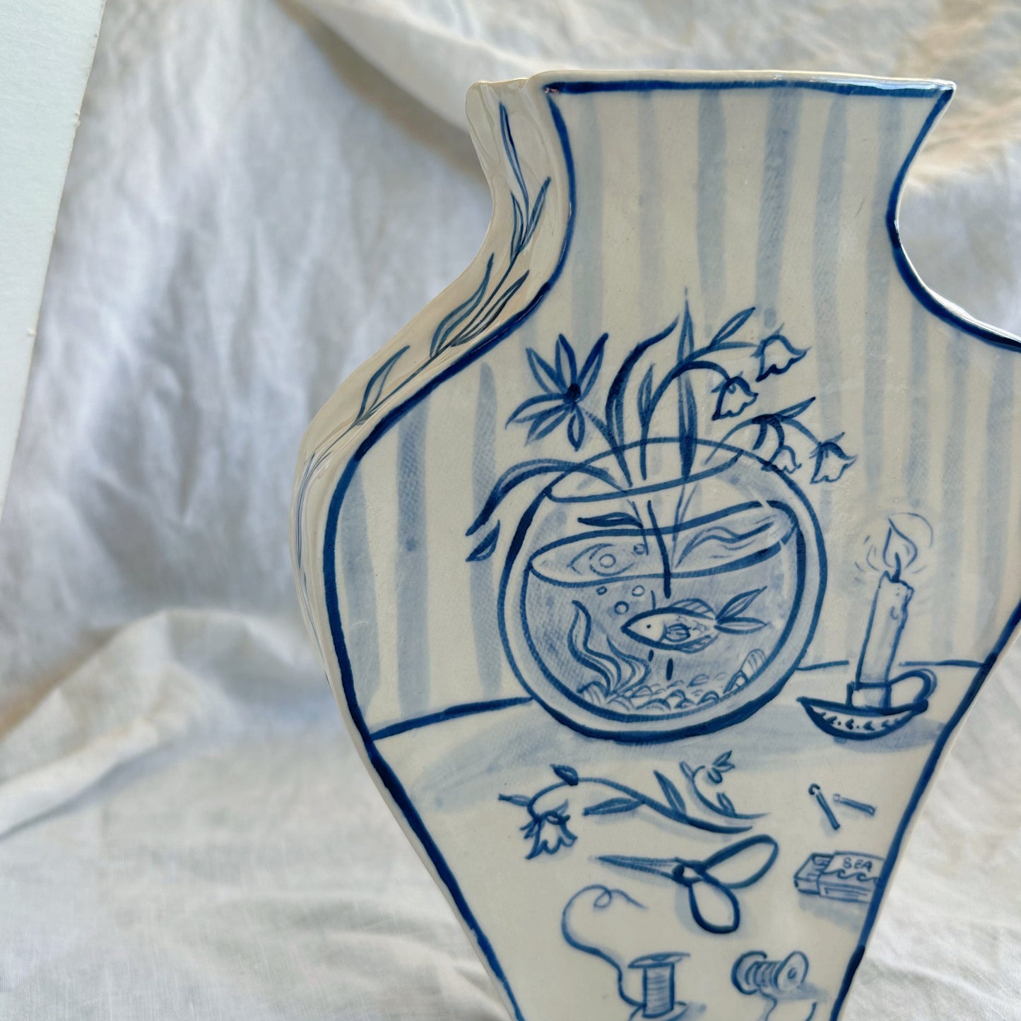 Fishbowl Still Life Wall Vase