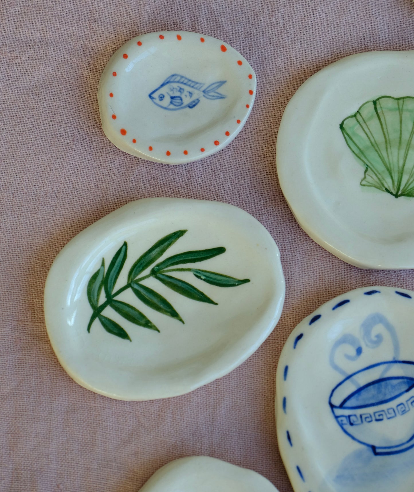 April One of a Kind Trinket Plates