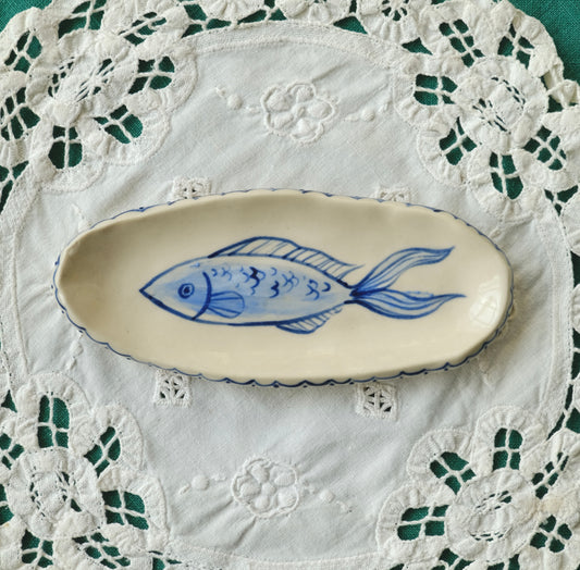 Blue Fish Trinket Plate