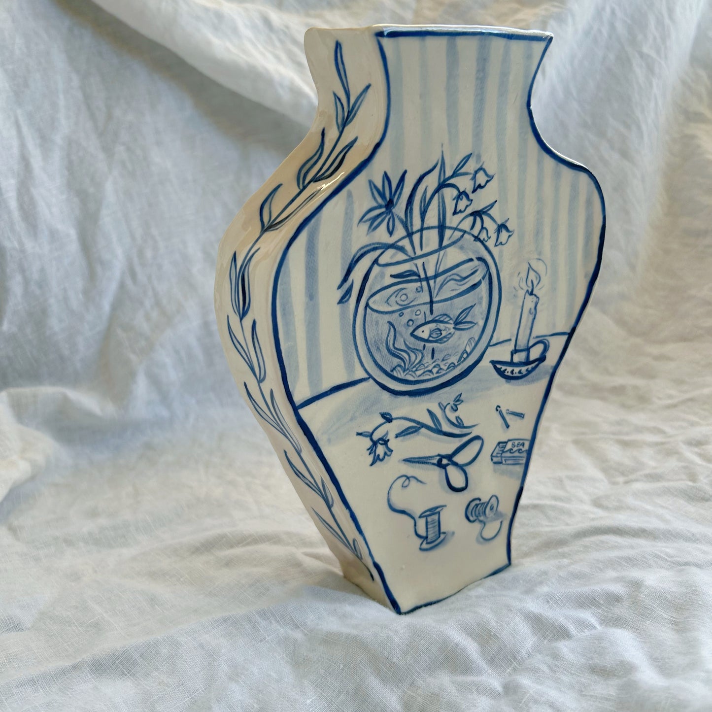 Fishbowl Still Life Wall Vase