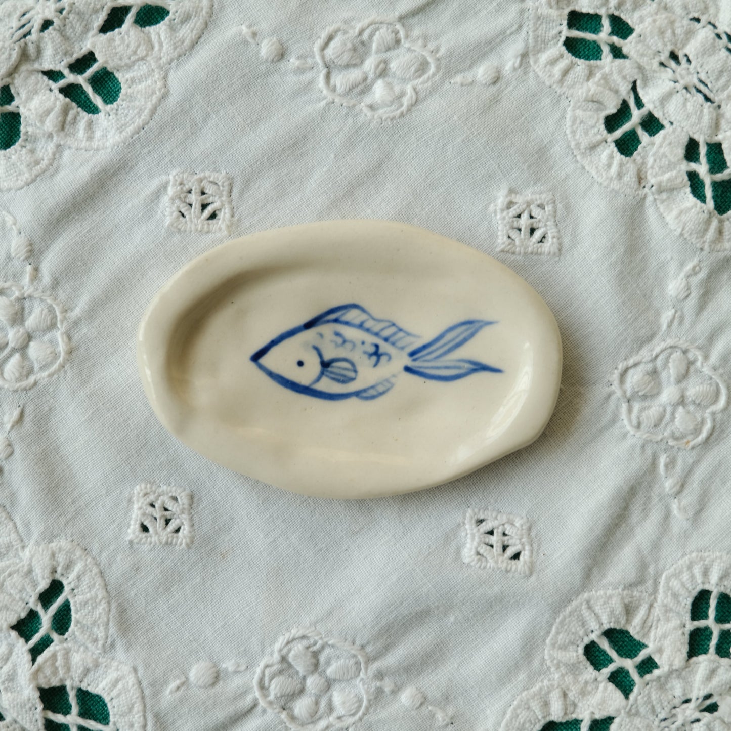 Blue Fish Trinket Plate