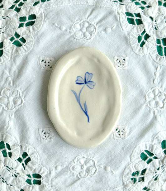 Blue Clover Trinket Plate