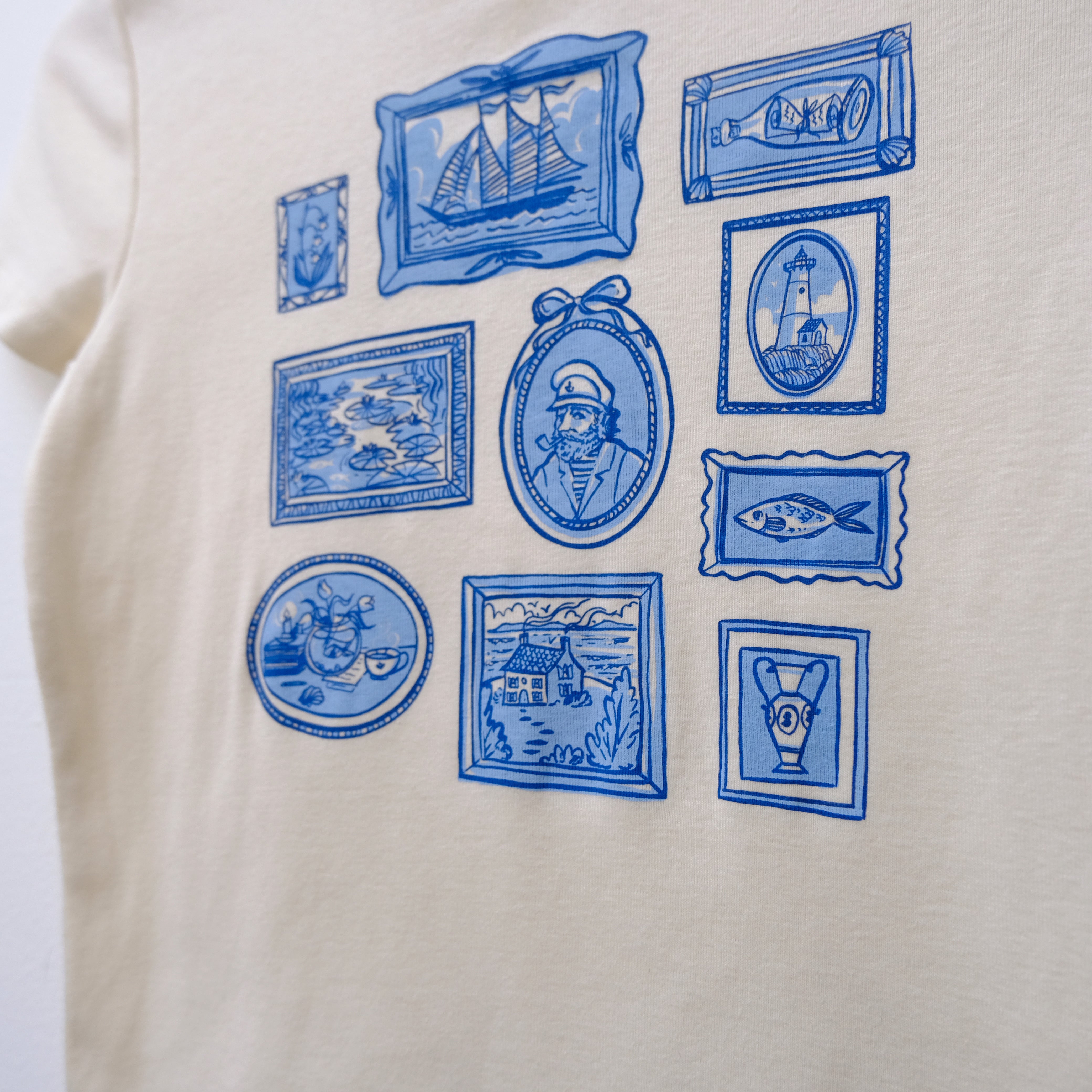 Tシャツ・カットソー [MIM the wardrobe] BurrXMim The Flowerpot T-shirt (2 COLOR) Printed T-shirt with painting white wool | Calliope