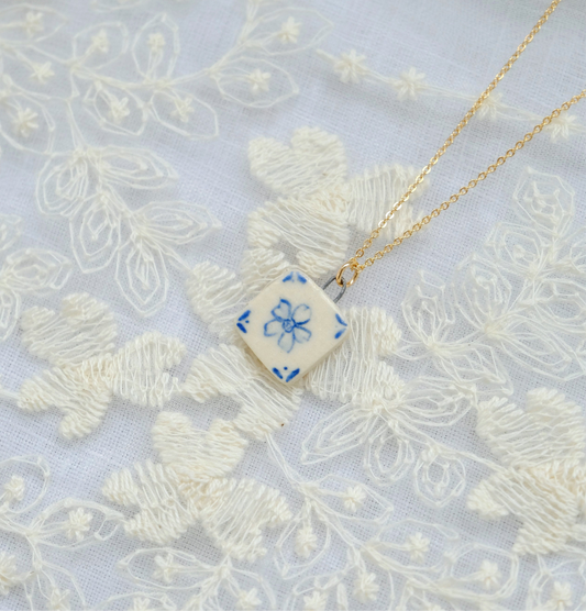 Rosa Rugosa Tile Pendant