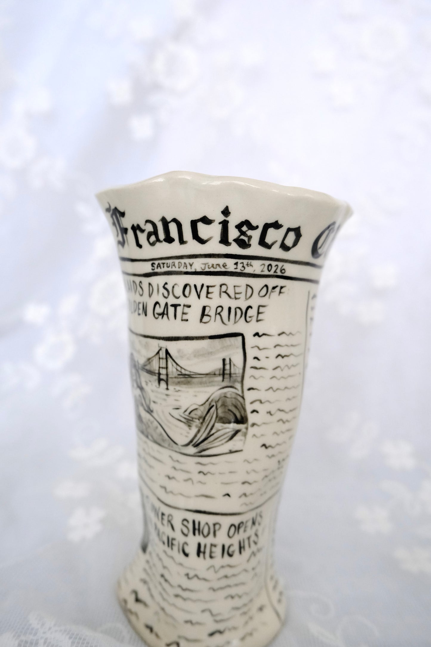 San Francisco Chronicle Newspaper Vase 2